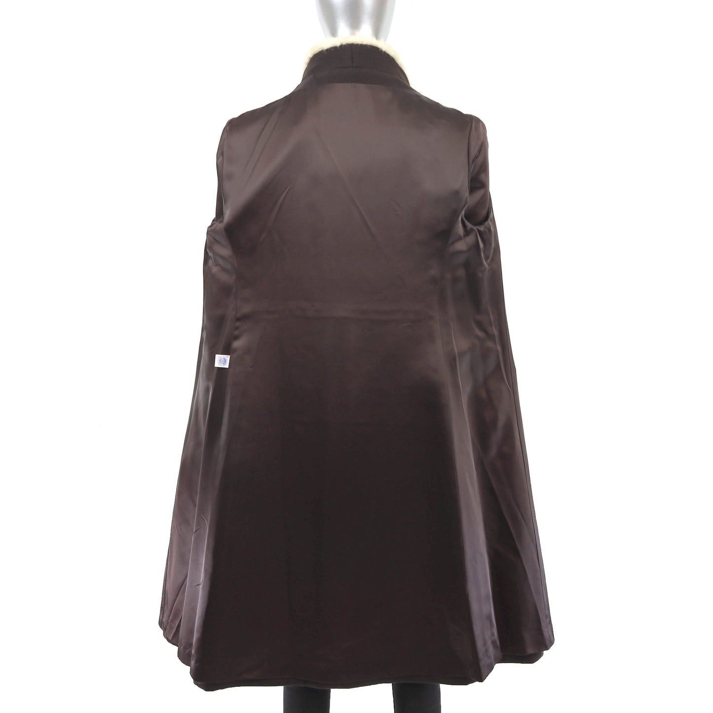 Wool Coat with Mink Collar- Size M