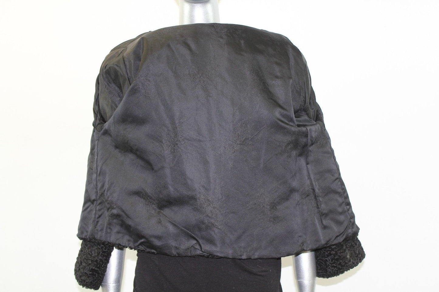 Black Lamb Fur Jacket Size S