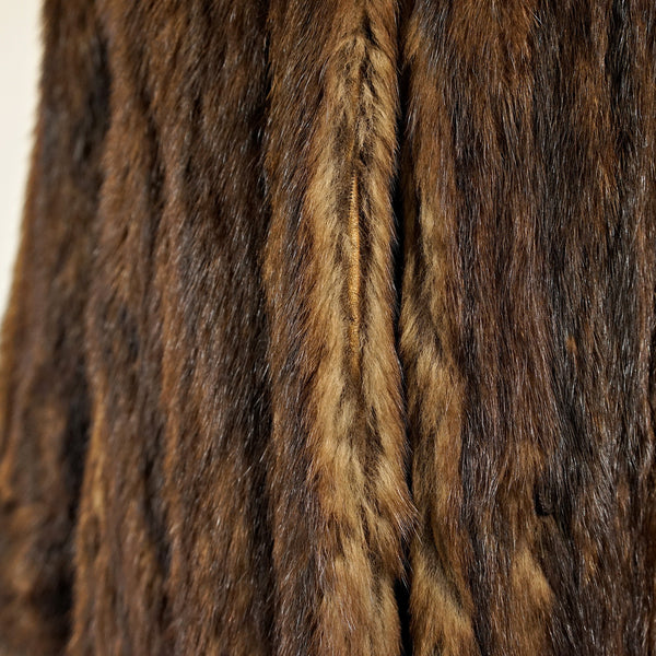 Muskrat Fur Coat - Size S - Pre-Owned