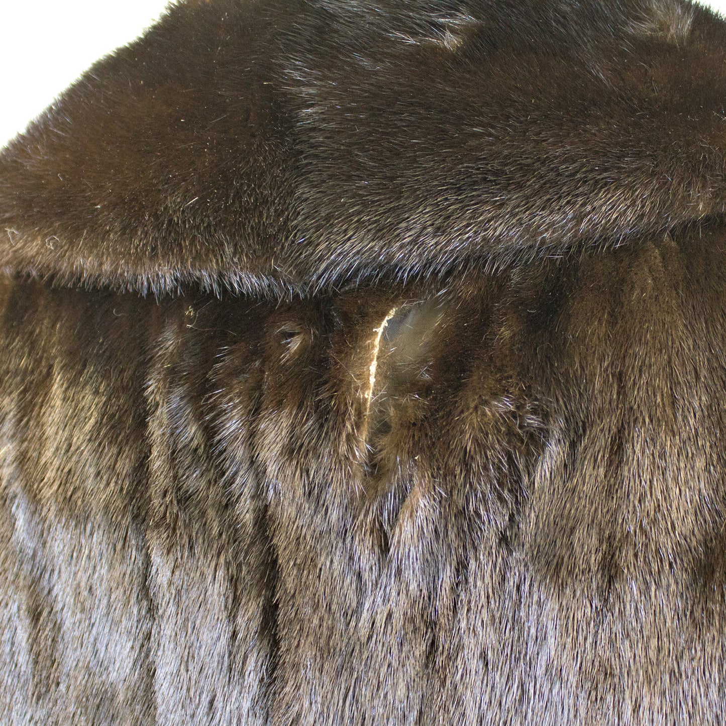 Black Mink Fur Coat - Size S