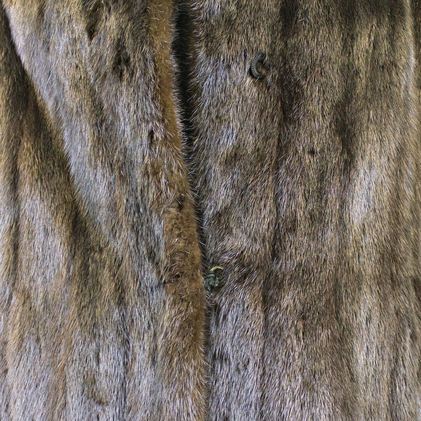Black Mink Fur Coat - Size S