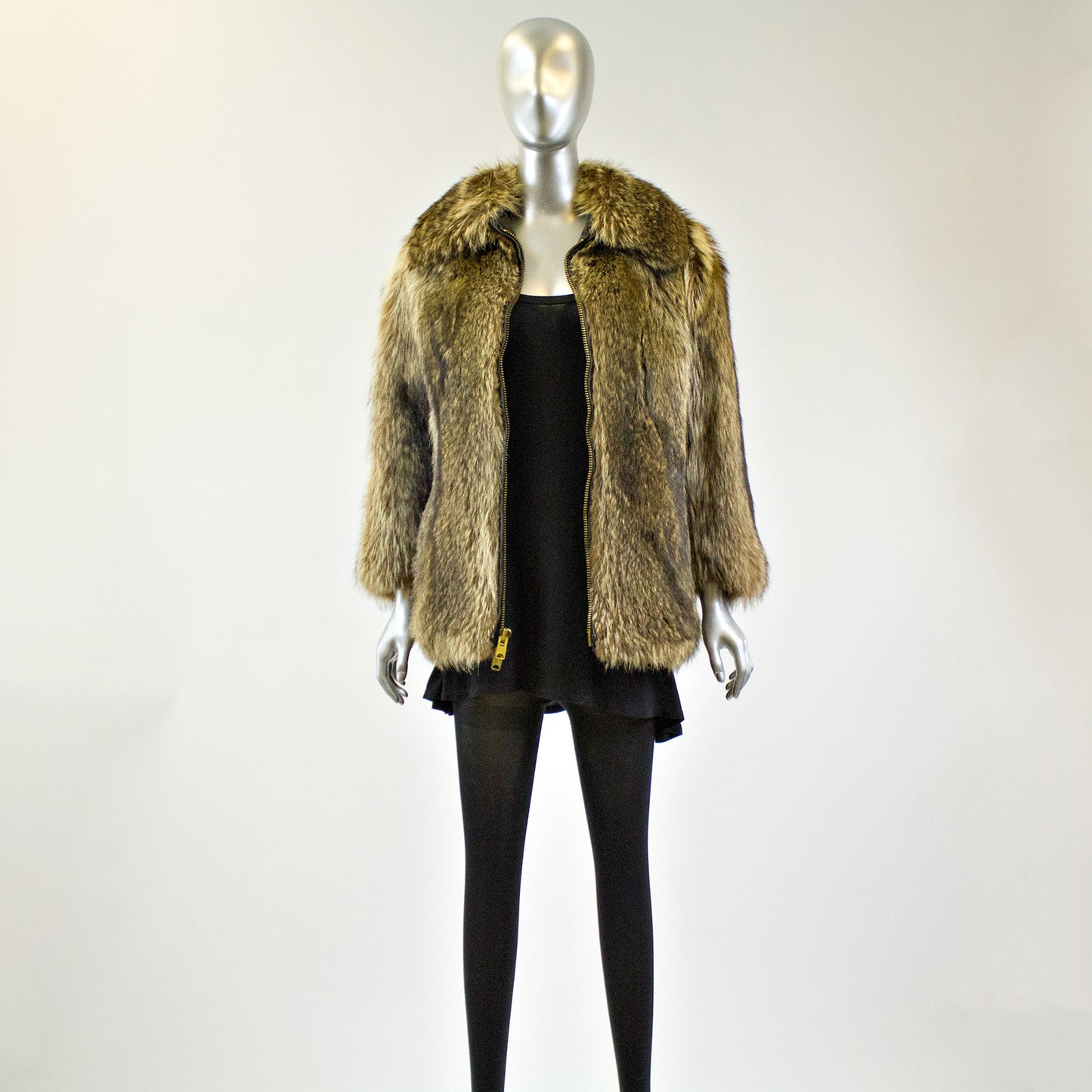 Raccoon Fur Jacket - Size S