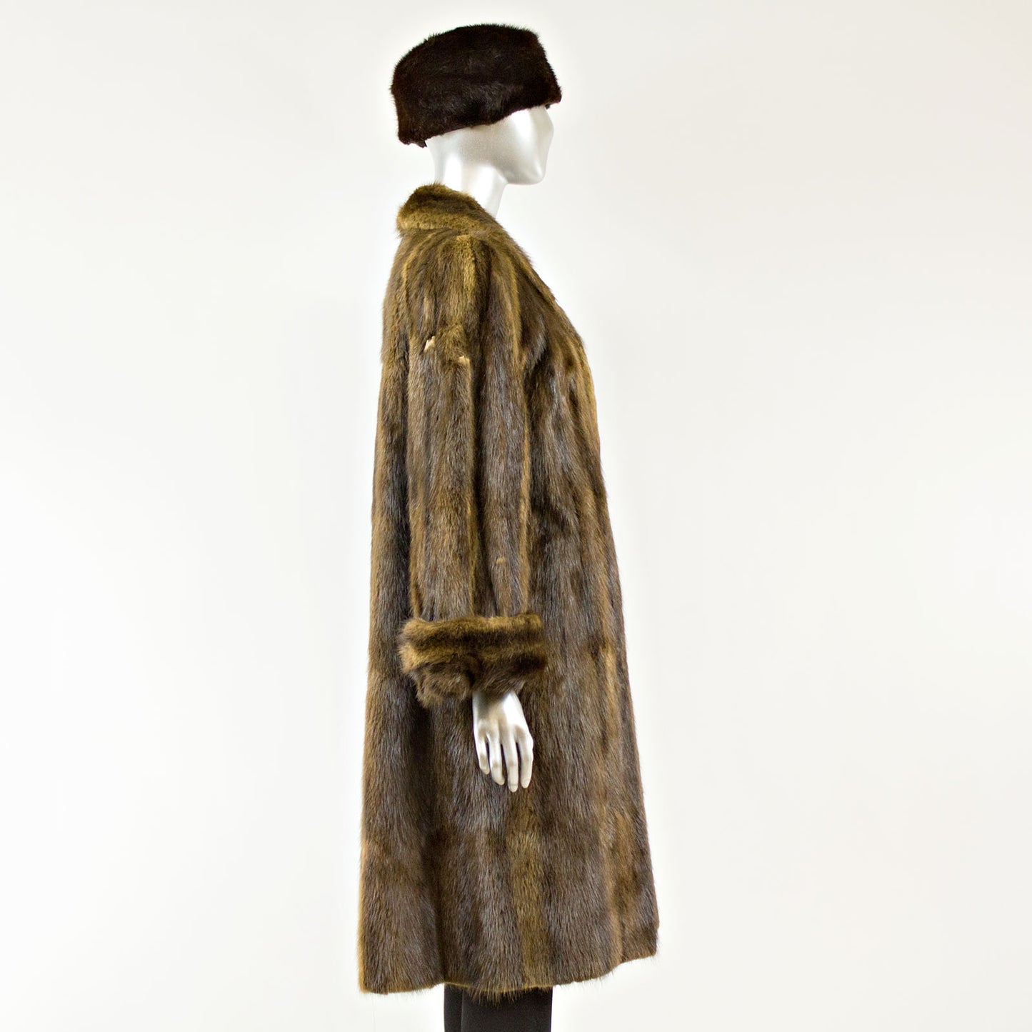 Muskrat Coat with FREE Hat - Size S