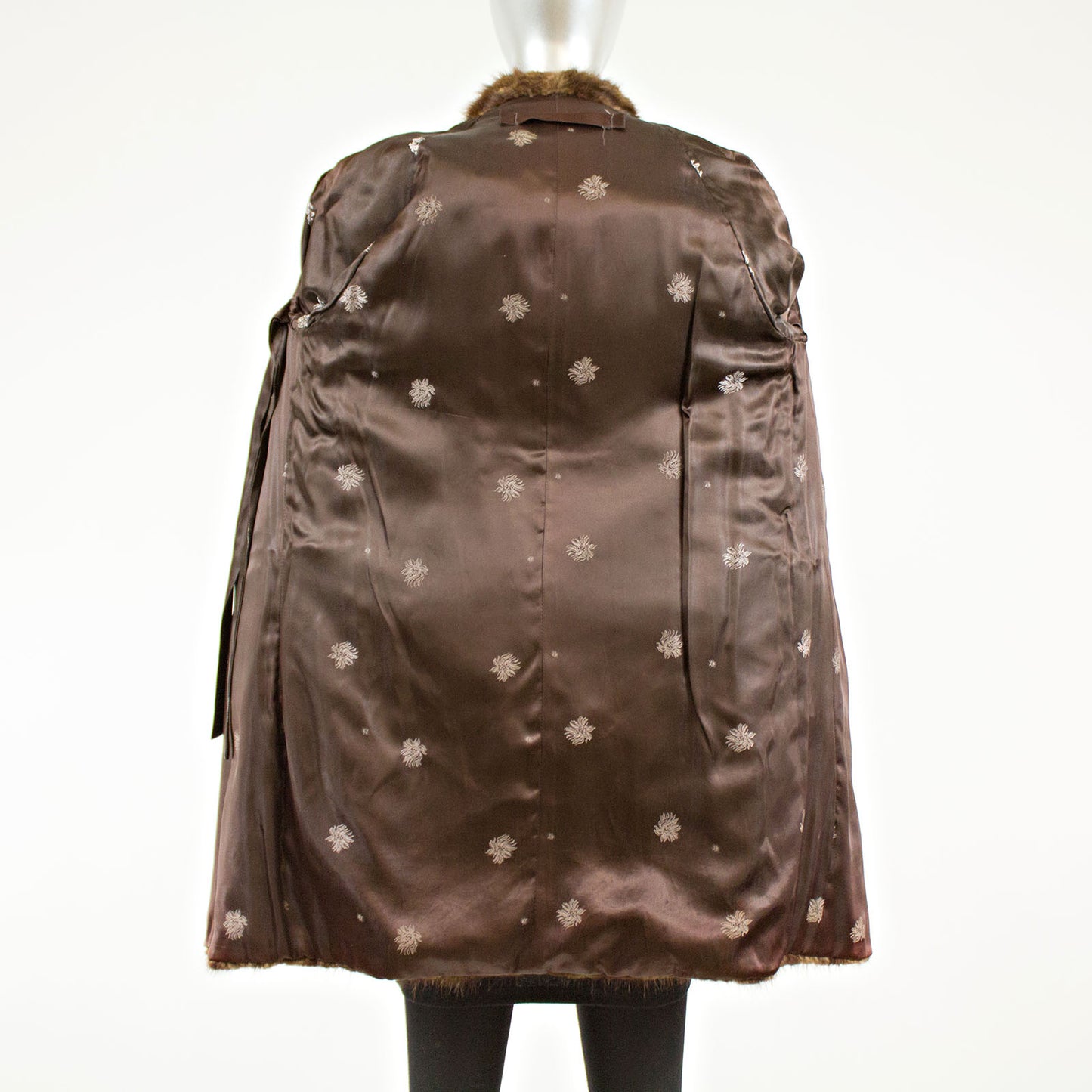 Brown Muskrat 3/4 Coat- S
