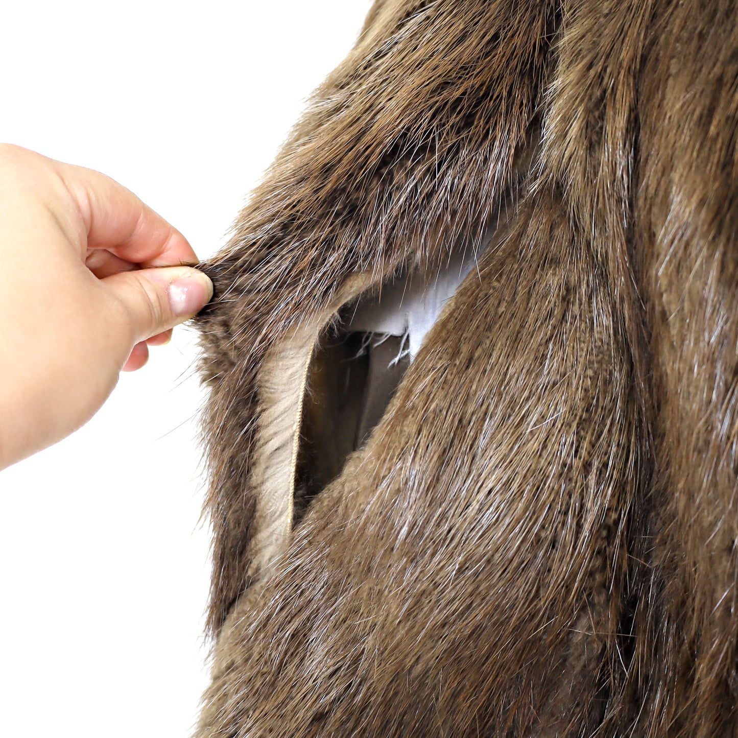 Long Hair Beaver Coat- Size S