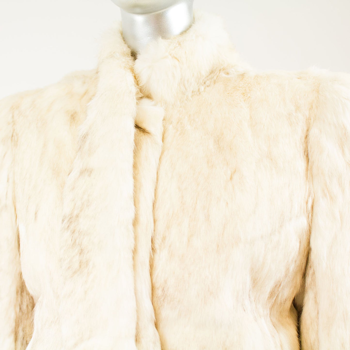 Beige Cream Sheep Skin Jacket - Size S