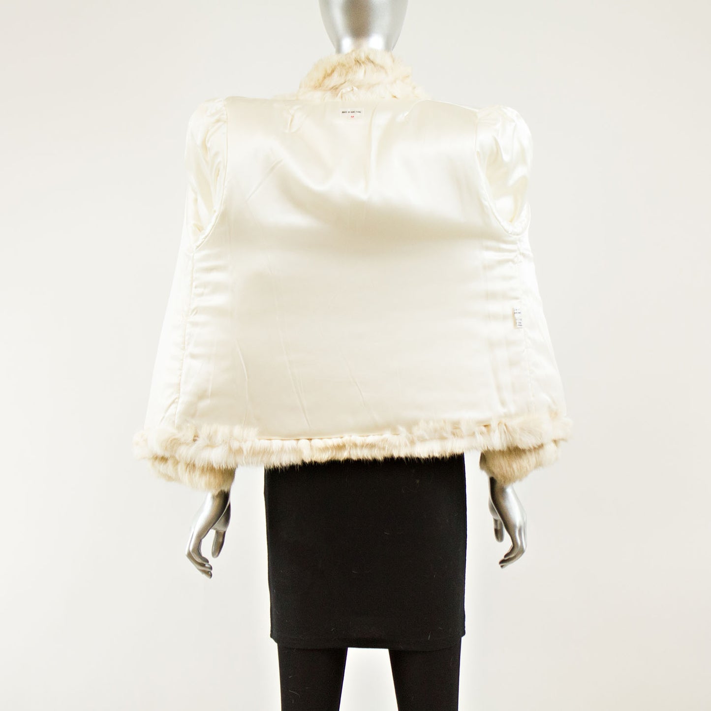 Beige Cream Sheep Skin Jacket - Size S