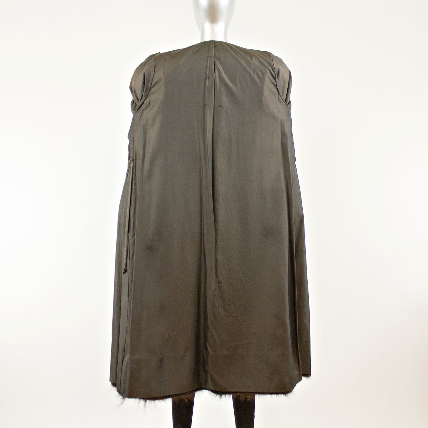 Dark Brown Nutria Coat - Size M