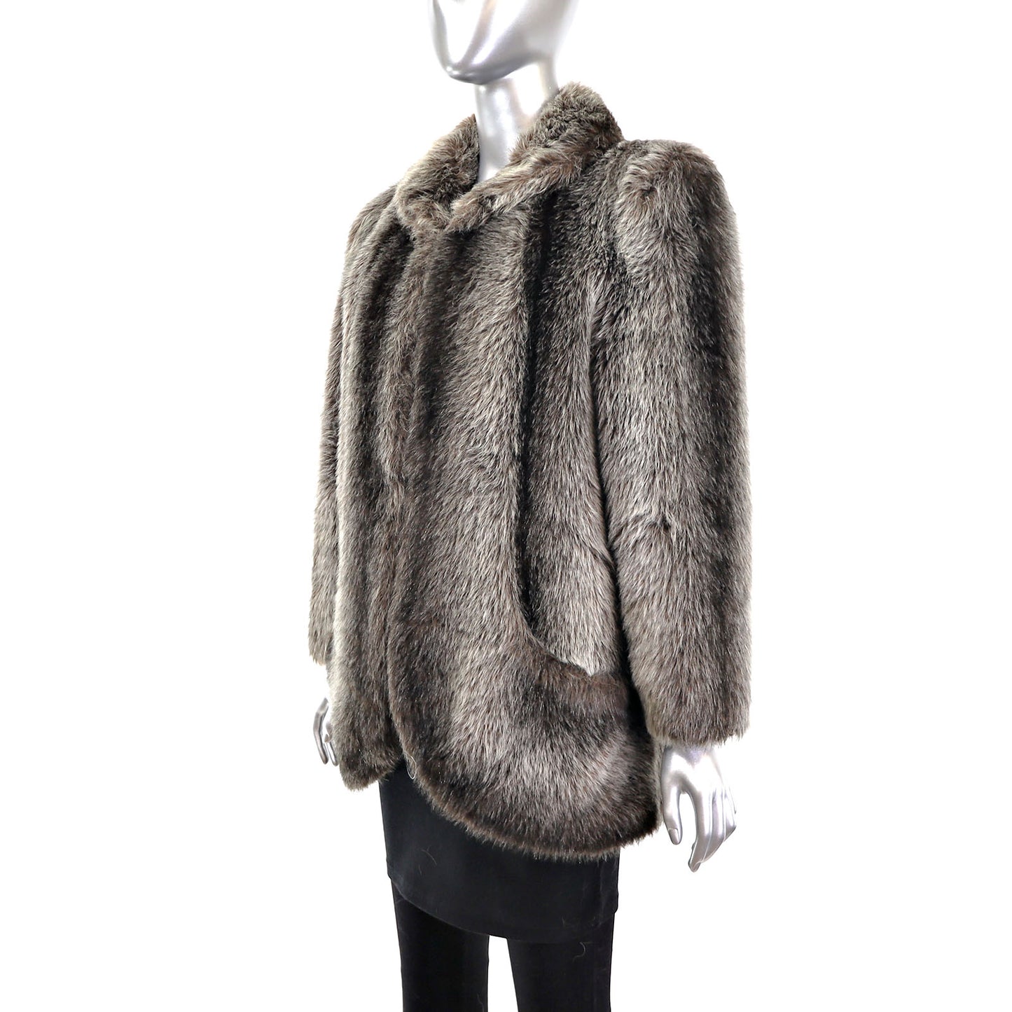 Faux Fur Jacket- Size M