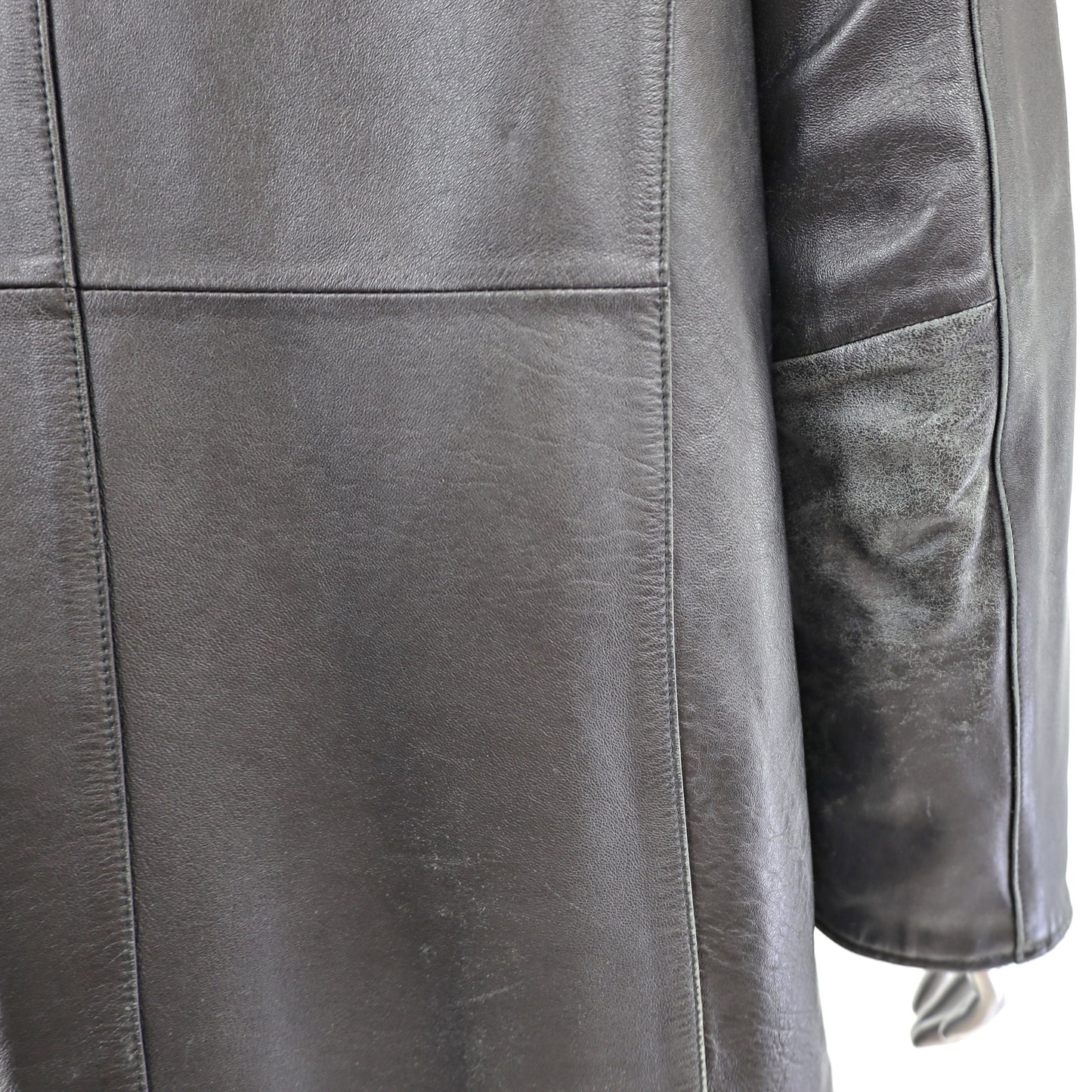 Faux Fur Jacket Reversible to Leather- Size M