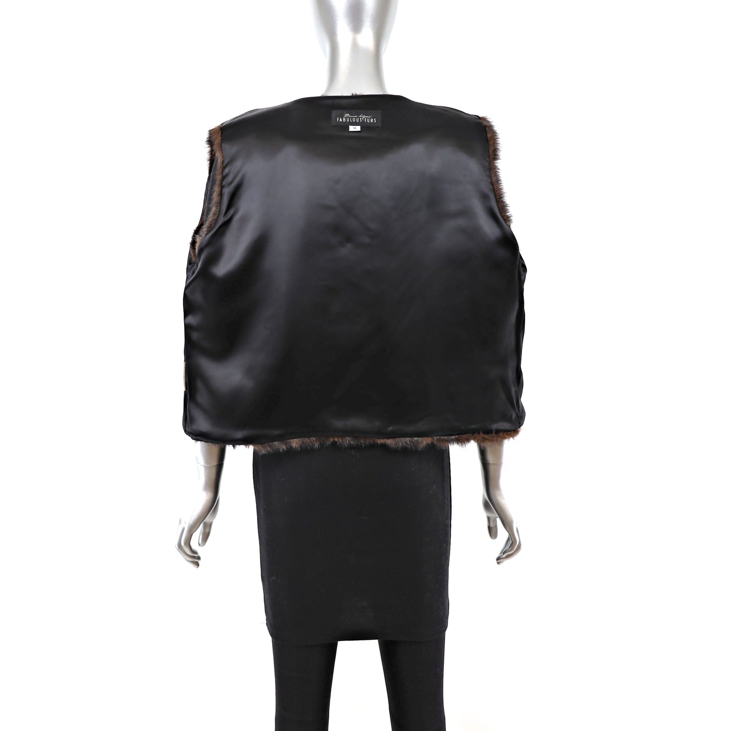 Brown Faux Fur Vest- Size M