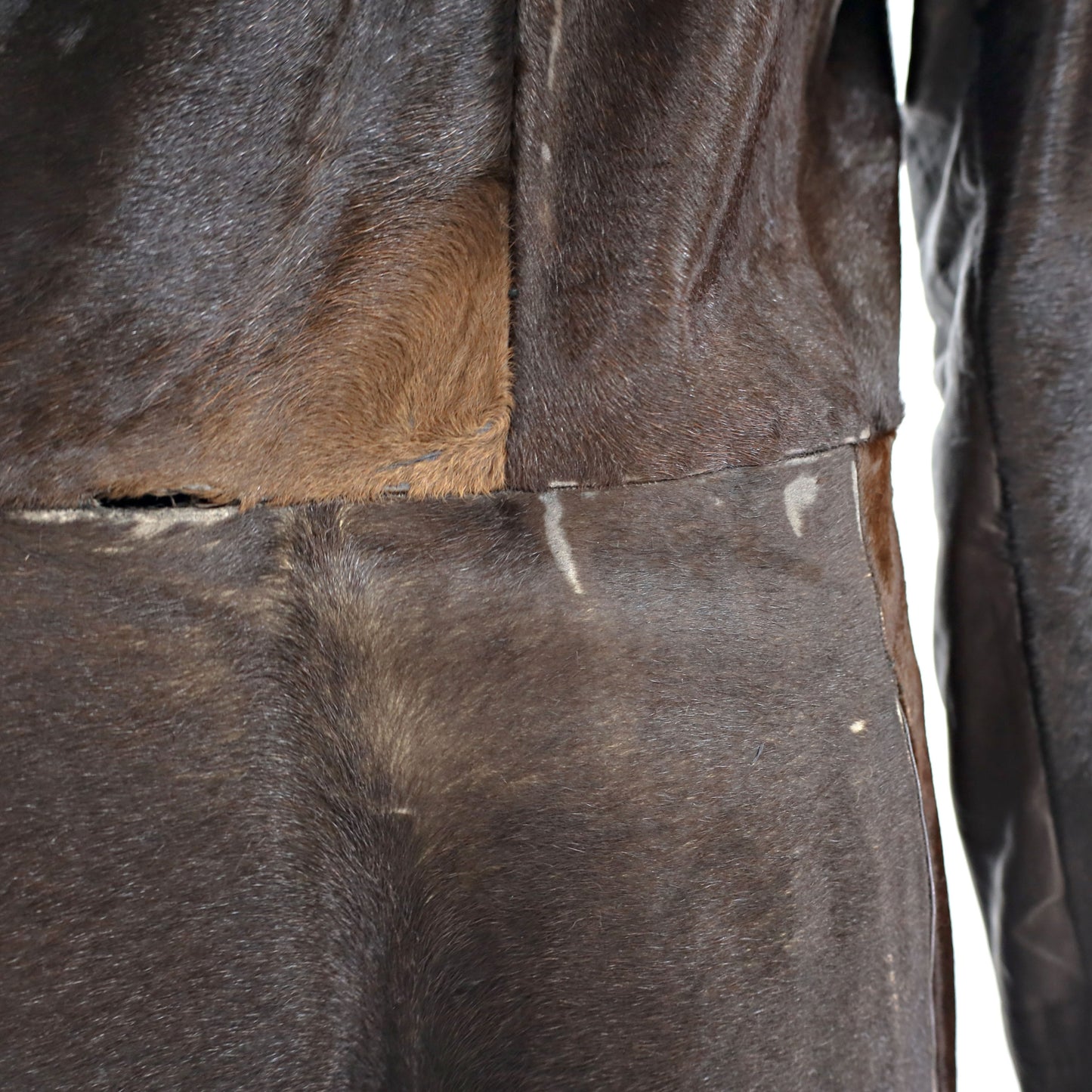 Goat Coat with Leather Insert- Size S