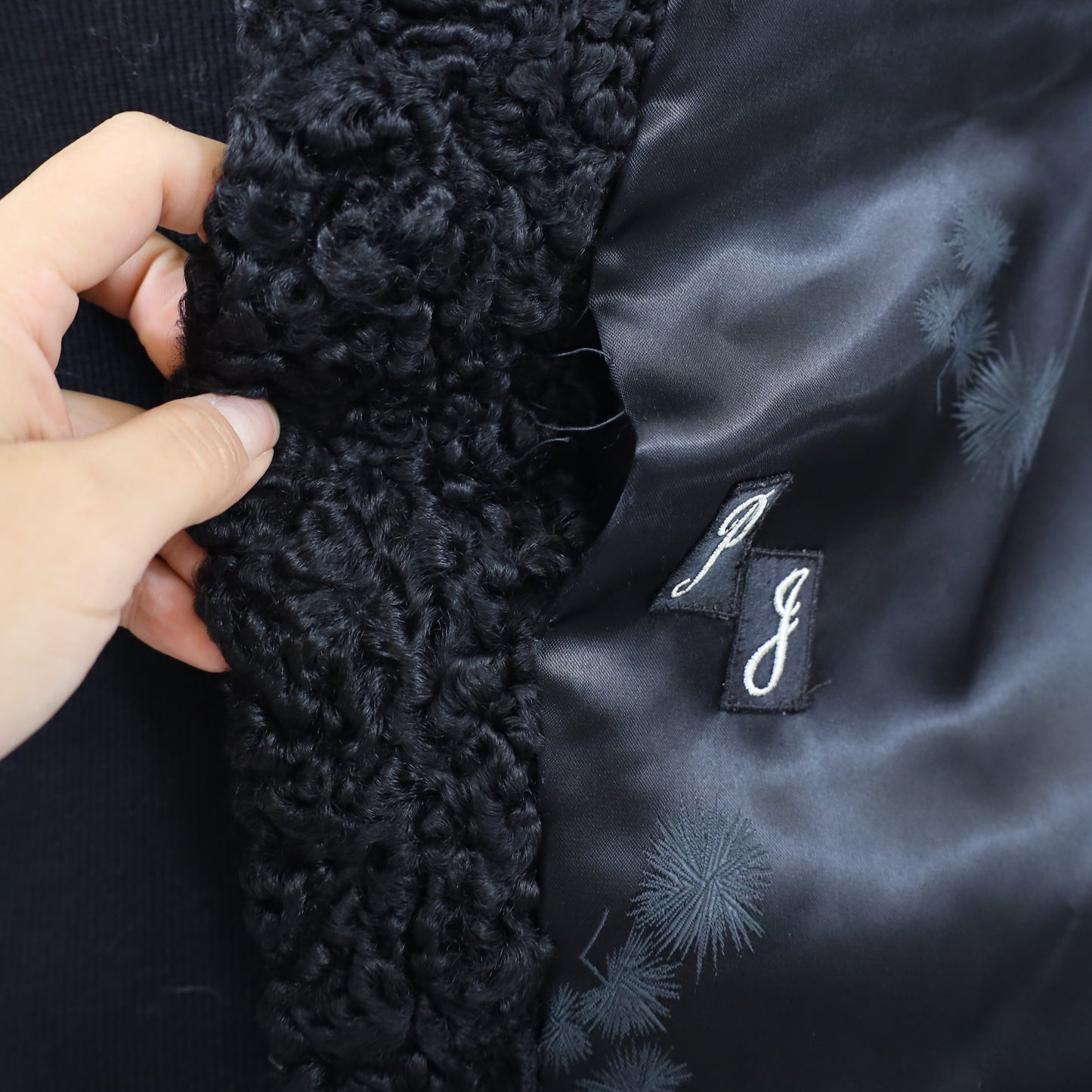 Persian Lamb 3/4 Coat with Mink Collar- Size XXL