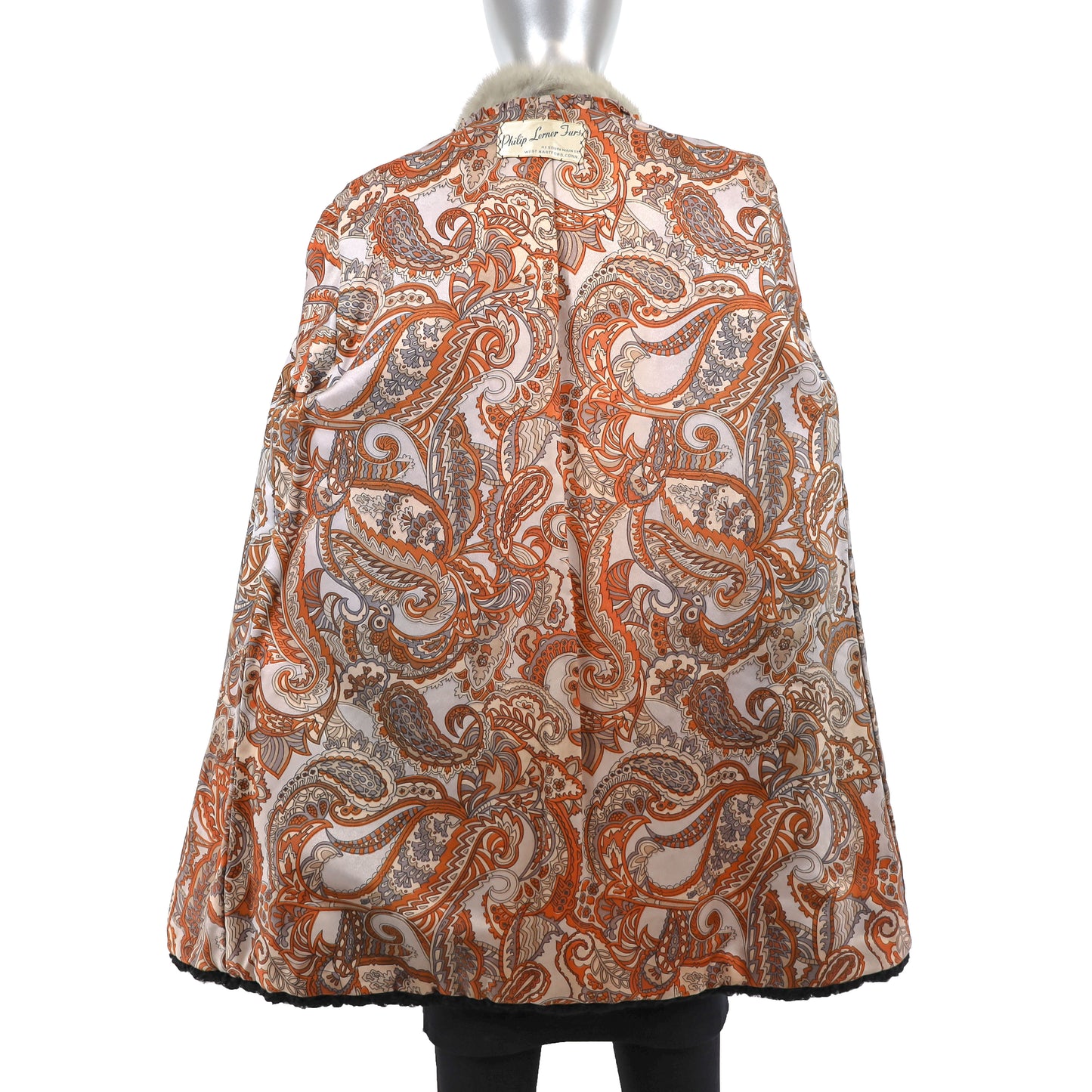 Persian Lamb Coat with Mink Collar- Size M