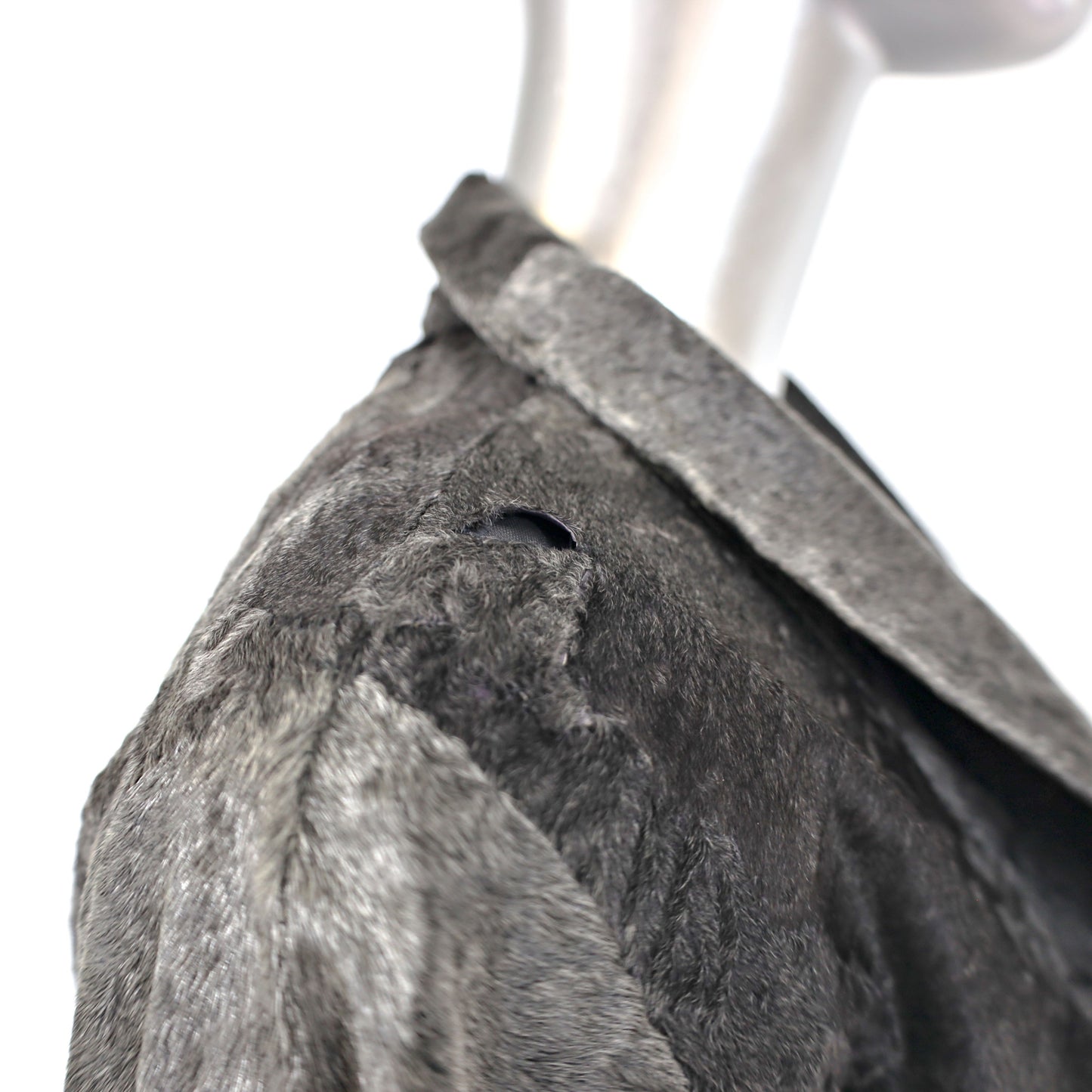 Neiman Marcus Grey Swakara Lamb Jacket- Size S