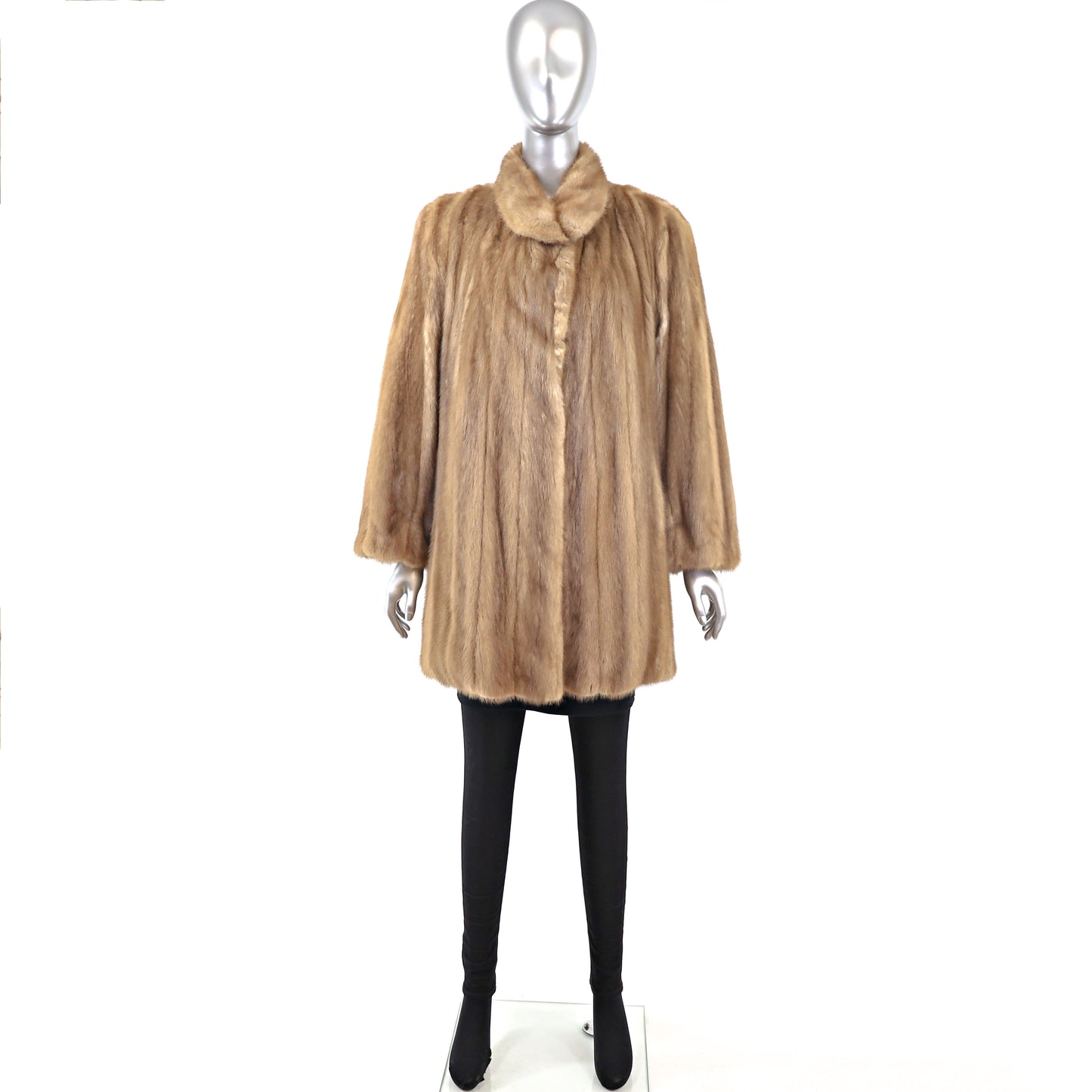Light Brown Mink 3/4 Coat- Size L