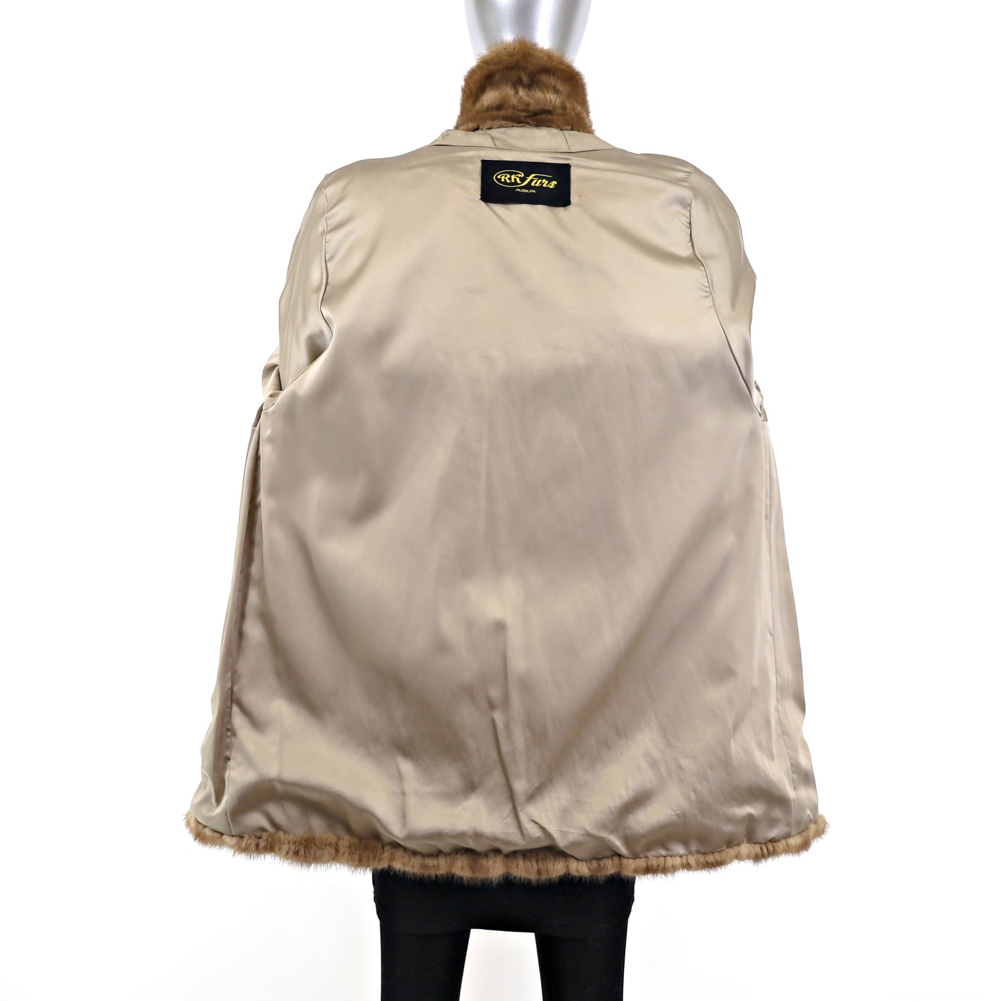 Light Brown Mink 3/4 Coat- Size L