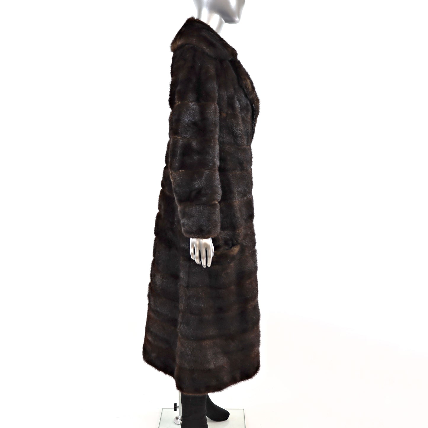 Mahogany Mink Horizontal Coat- Size S