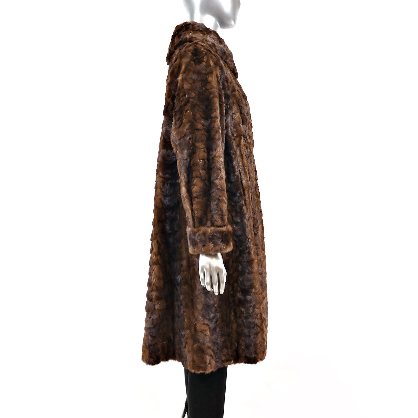 Mahogany Section Mink Coat- Size M