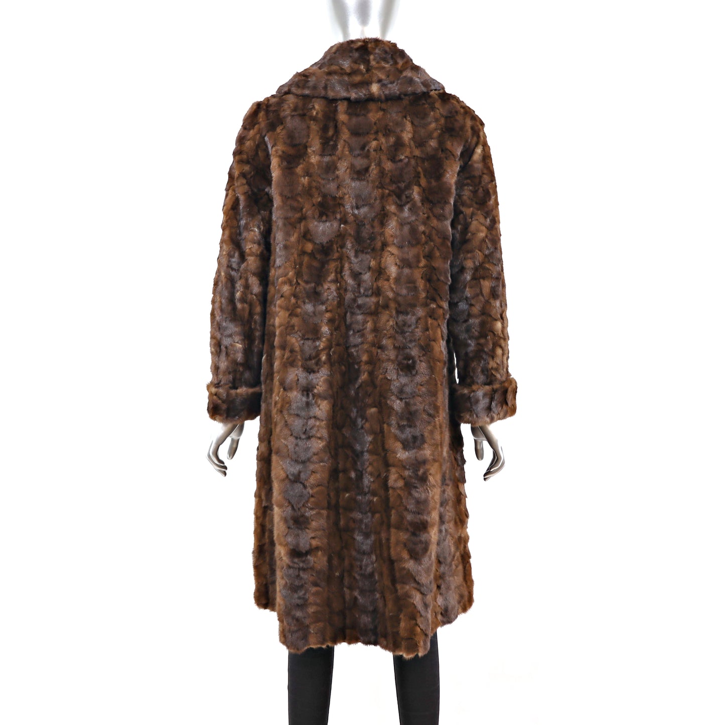 Mahogany Section Mink Coat- Size M