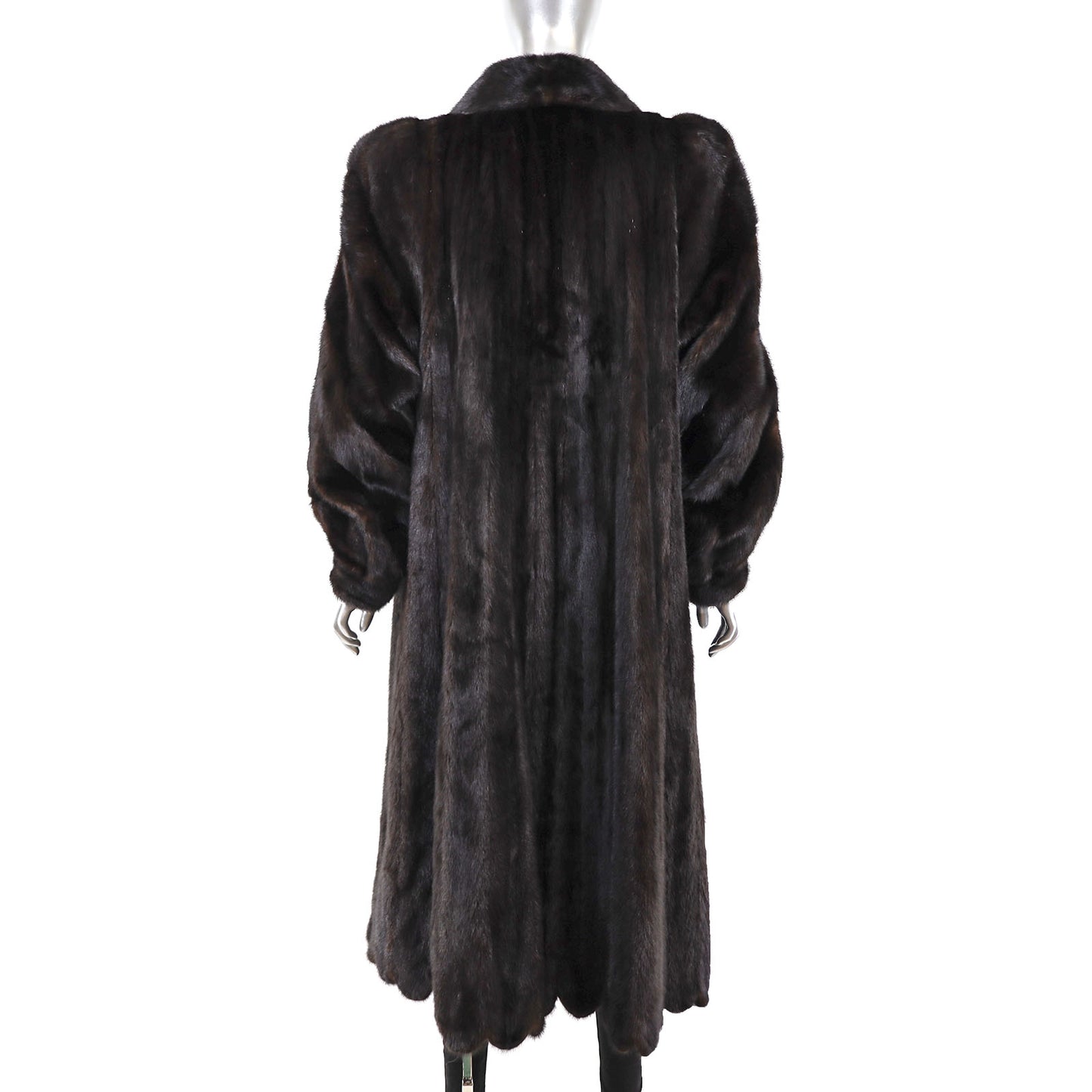 Full Length Mahogany Mink Coat- Size L
