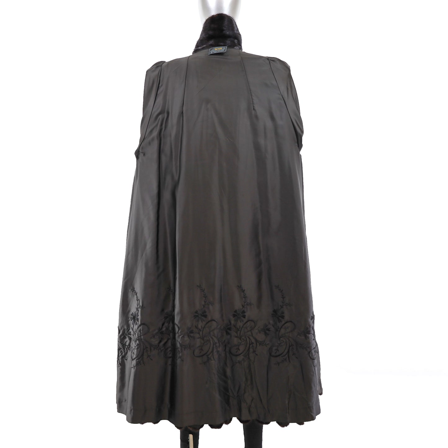 Full Length Mahogany Mink Coat- Size L