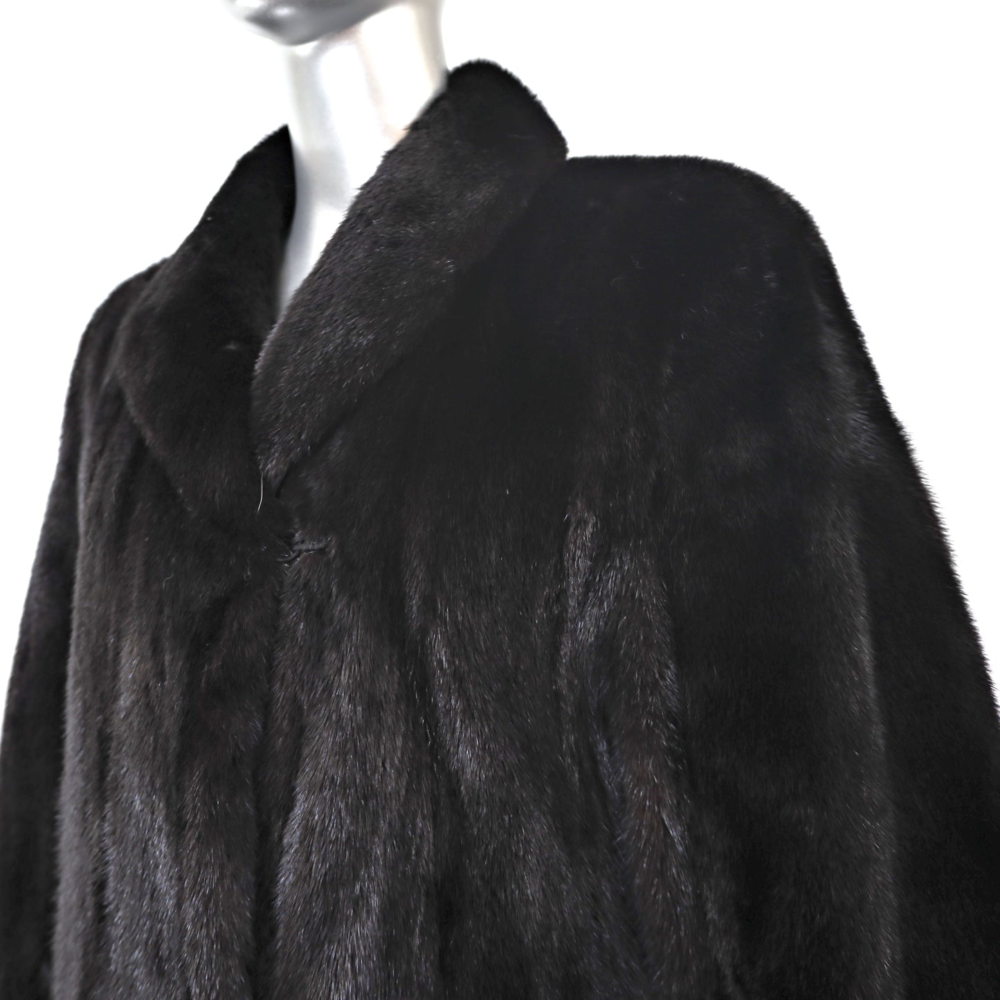 Black Mink Coat- Size L