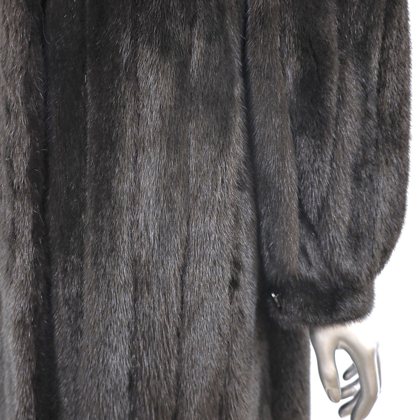 Dark Brown Mink Coat with Matching Hat- Size S