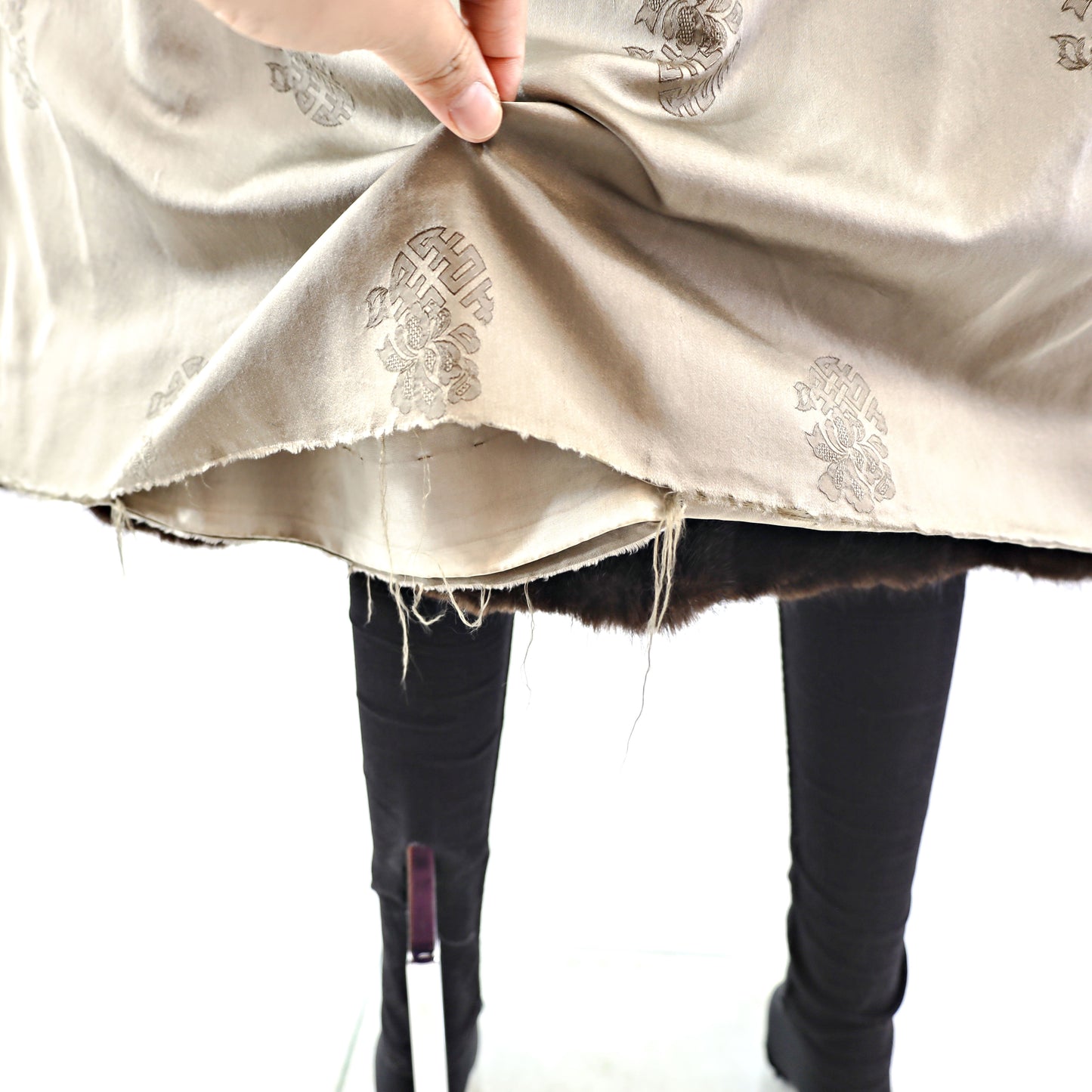 Dark Brown Mink Coat- Size XL