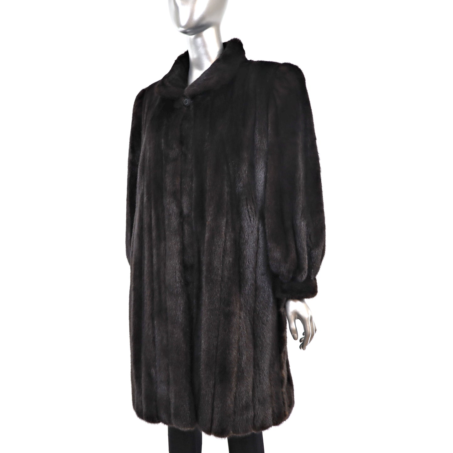Black Mink Coat- Size L