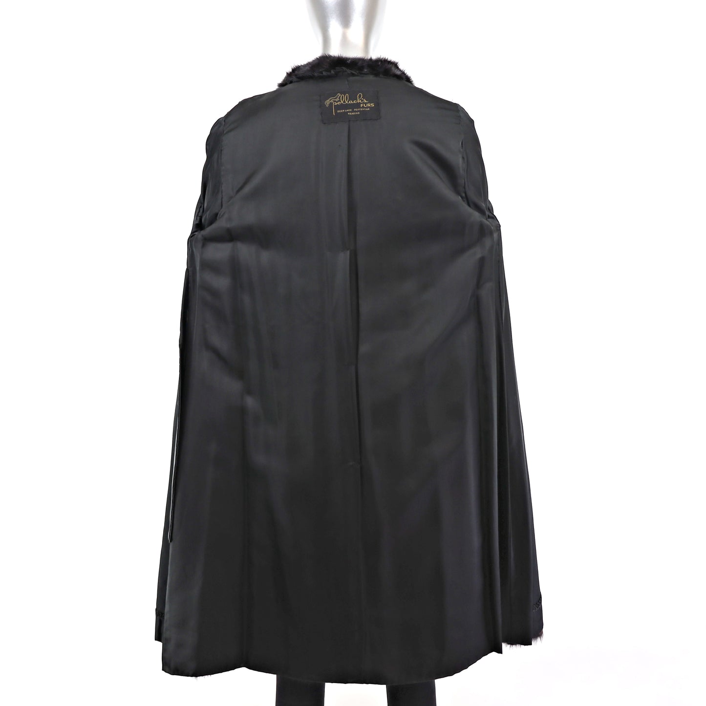 Black Mink Coat- Size M