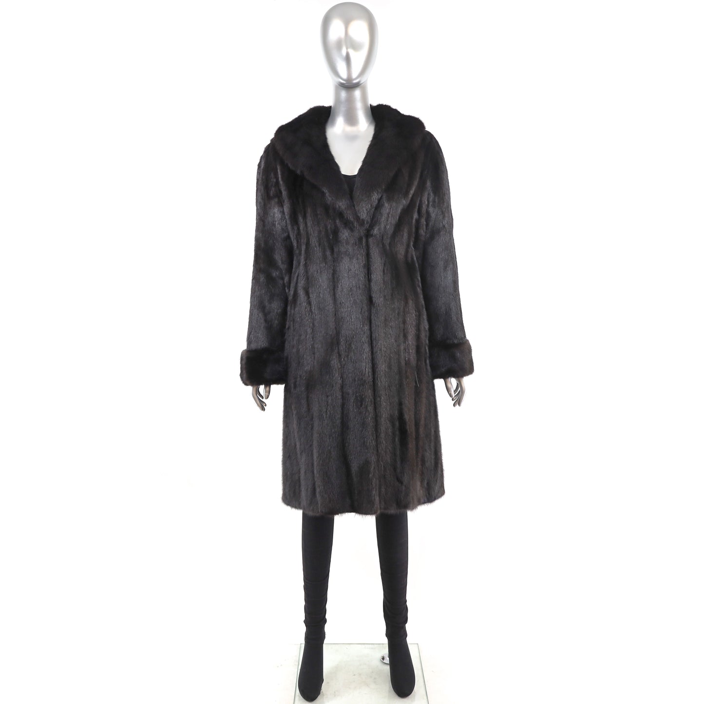 Black Mink Coat- Size M