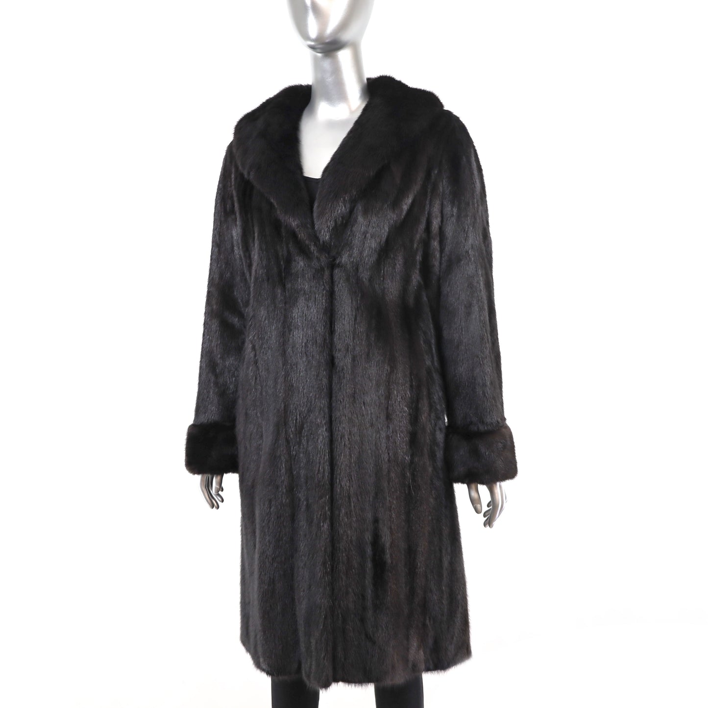 Black Mink Coat- Size M
