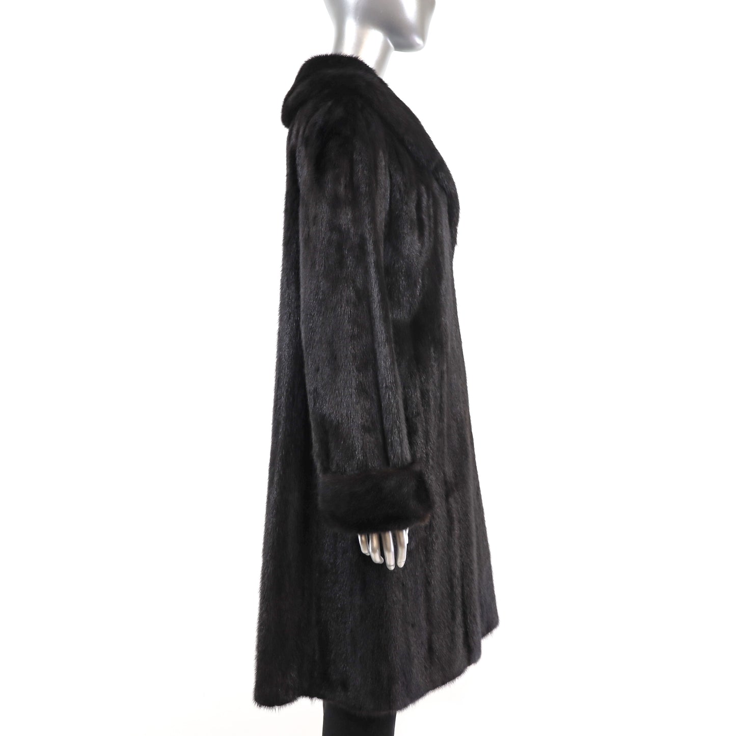 Black Mink Coat- Size M