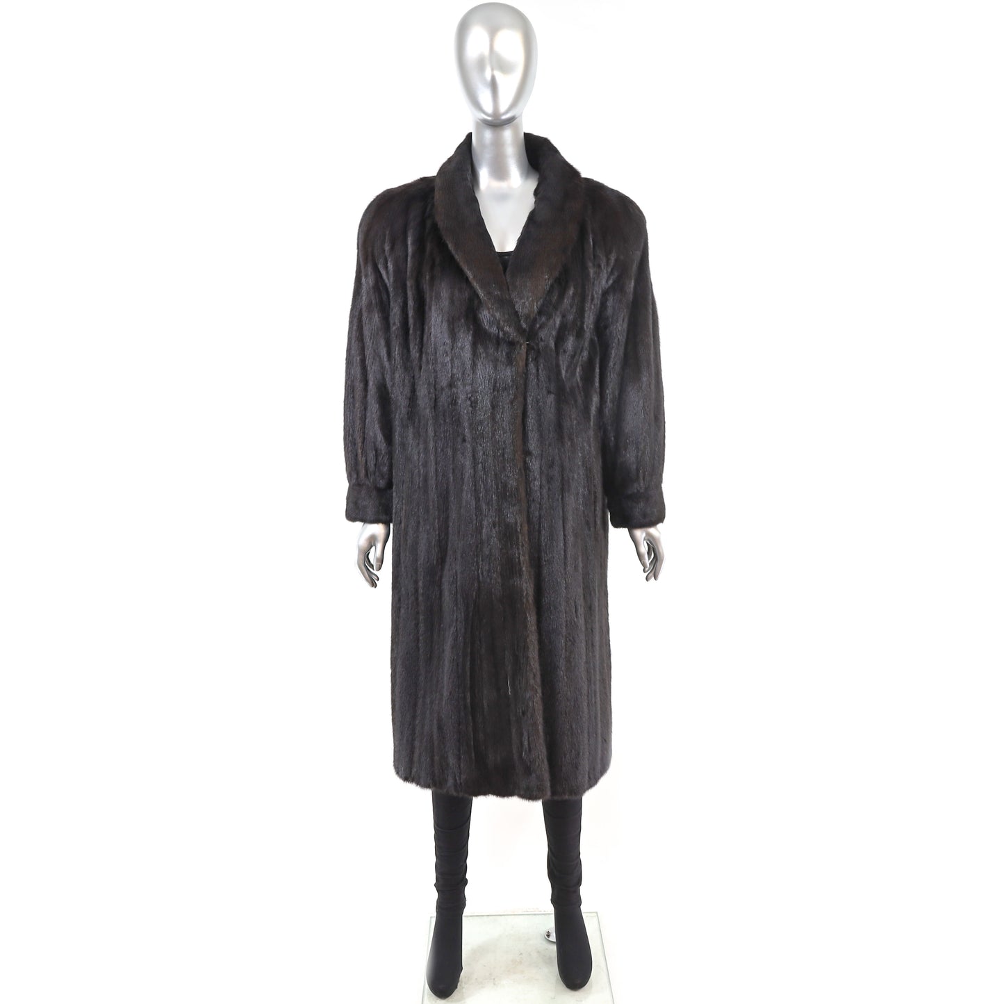 Dark Brown Mink Coat- Size XXL