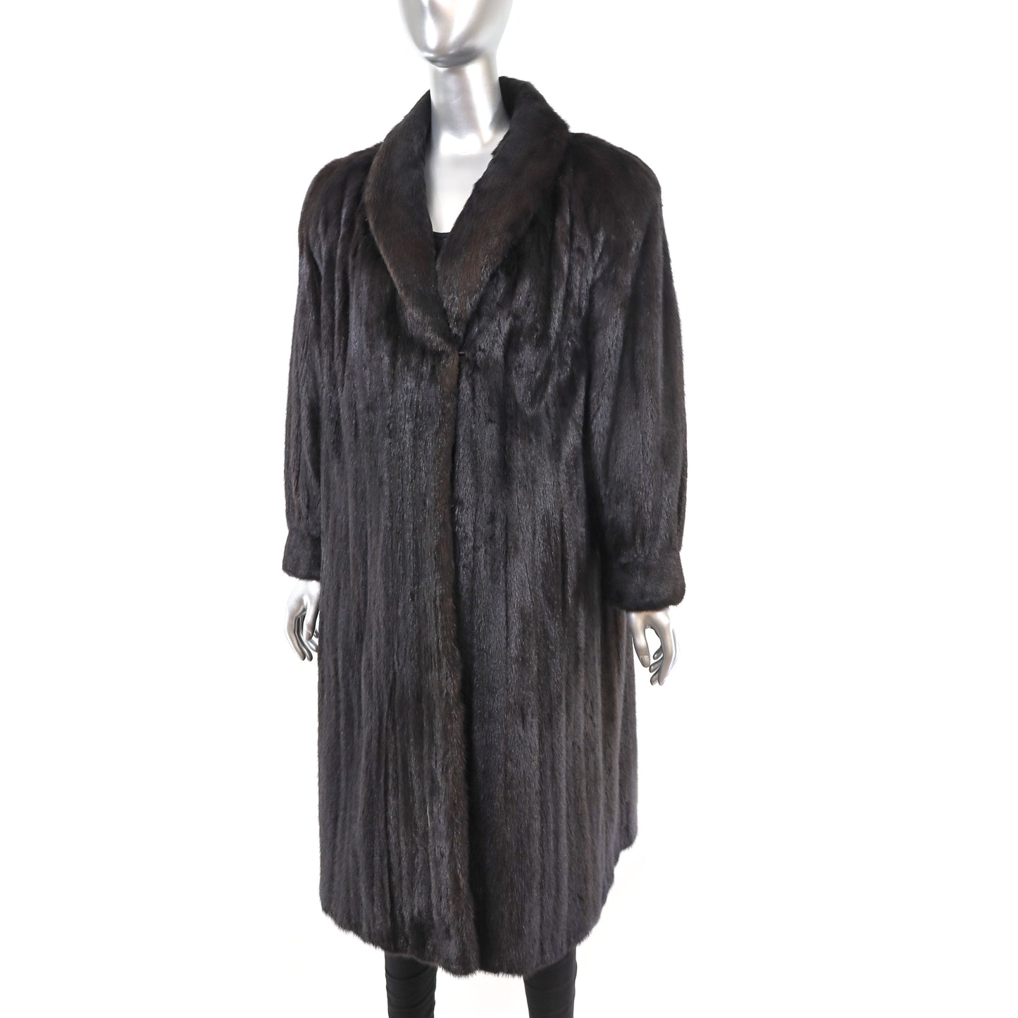 Dark Brown Mink Coat- Size XXL