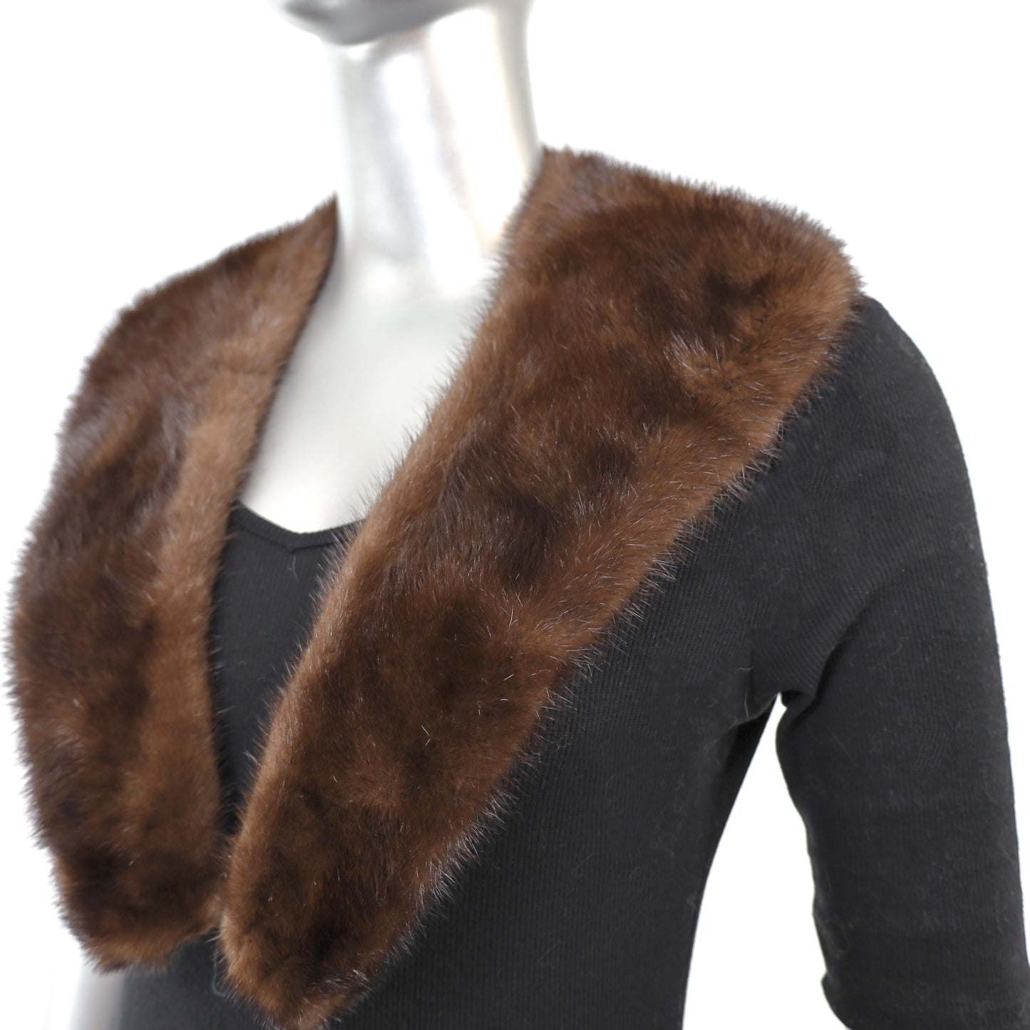 Mahogany Mink Collar- Free Size