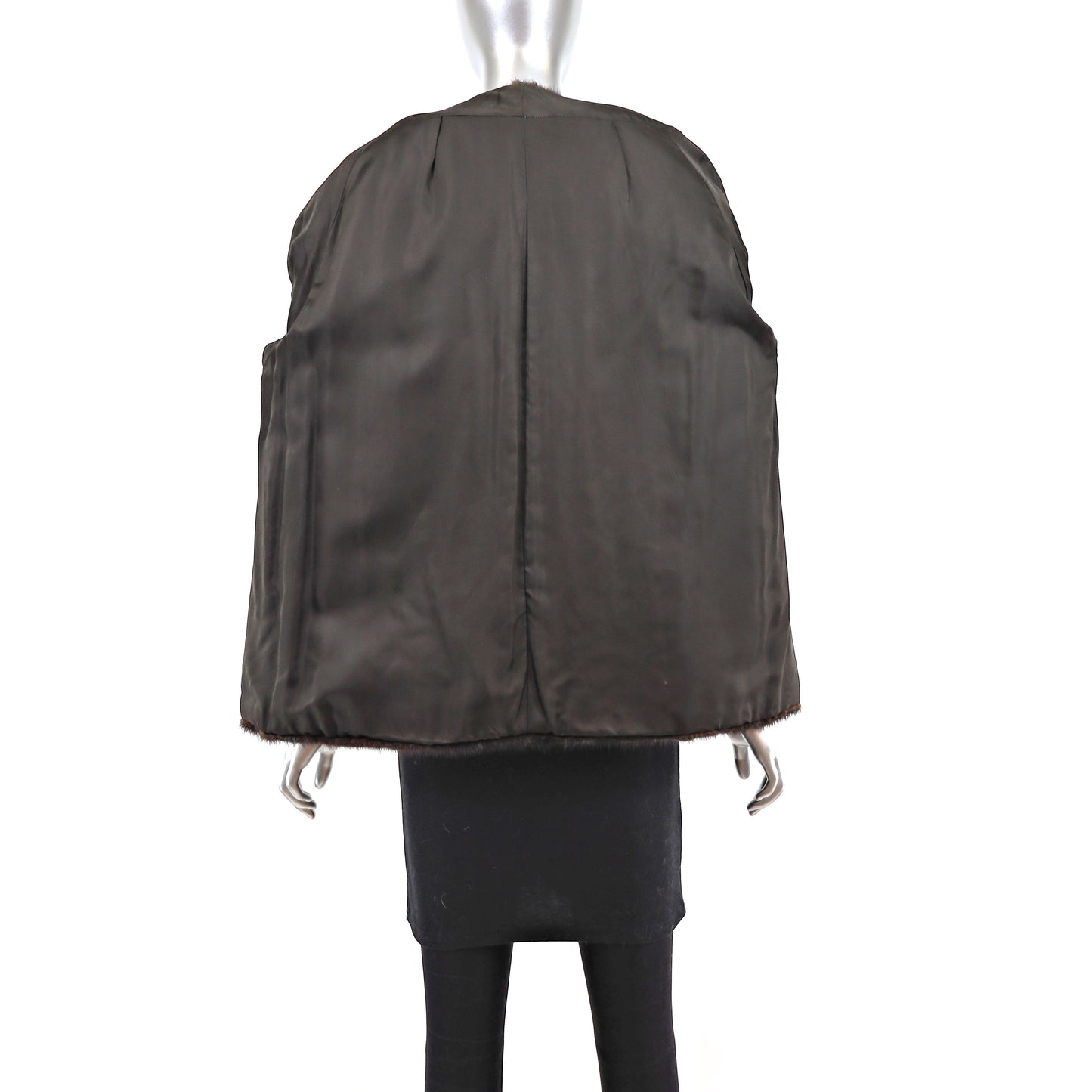 Dark Brown Mink Jacket- Size L