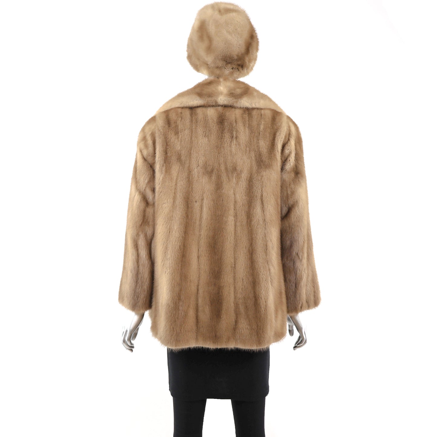 Autumn Haze Mink Jacket with Matching Hat- Size S