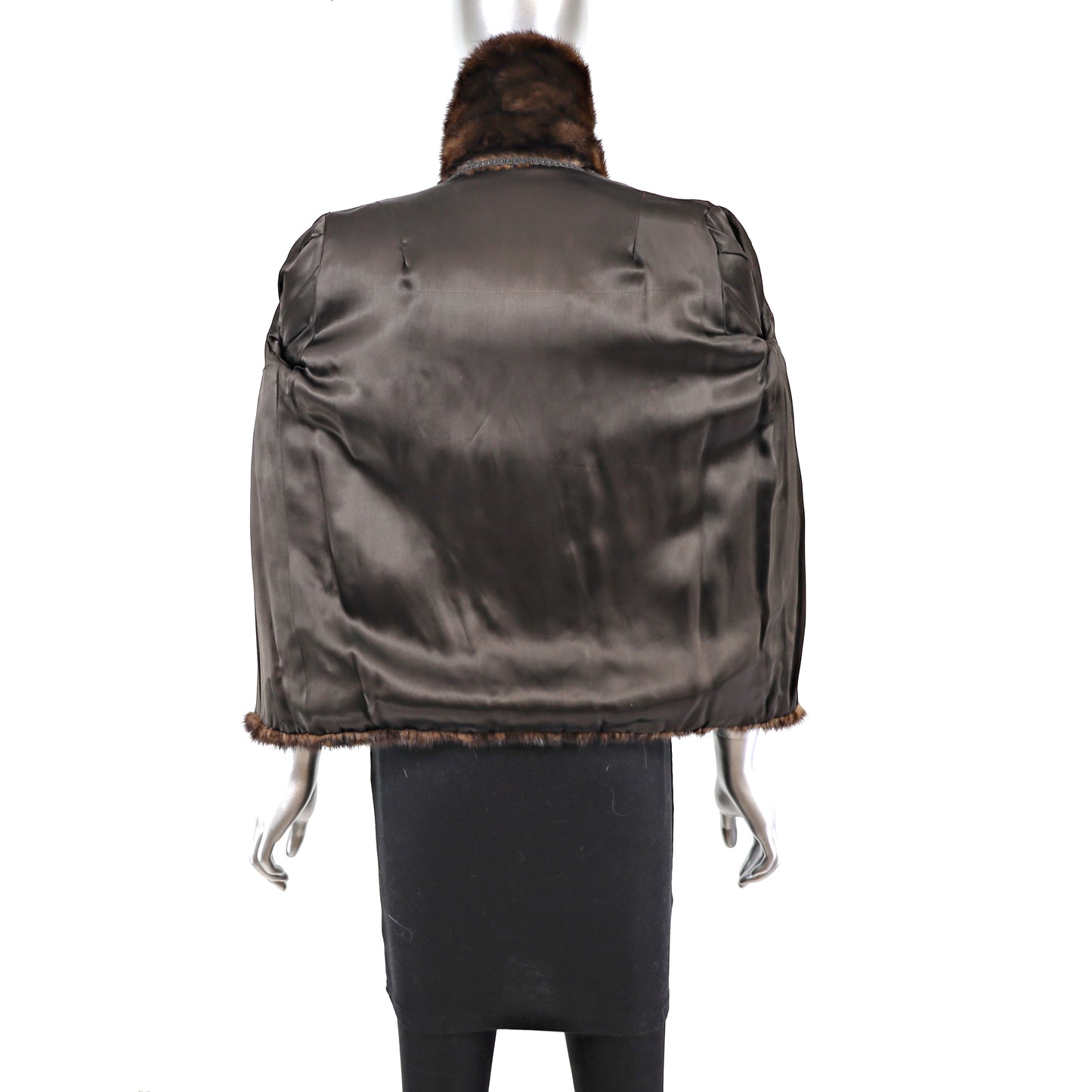 Brown Section Mink Jacket- Size S