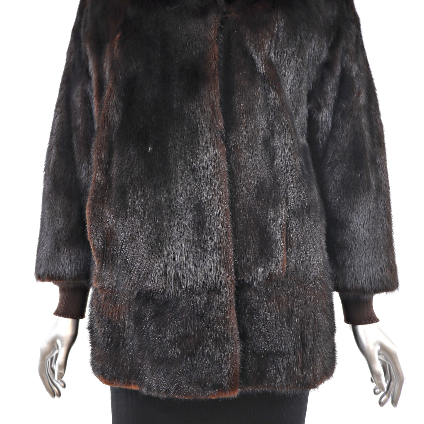 Dark Brown Mink Jacket- Size M