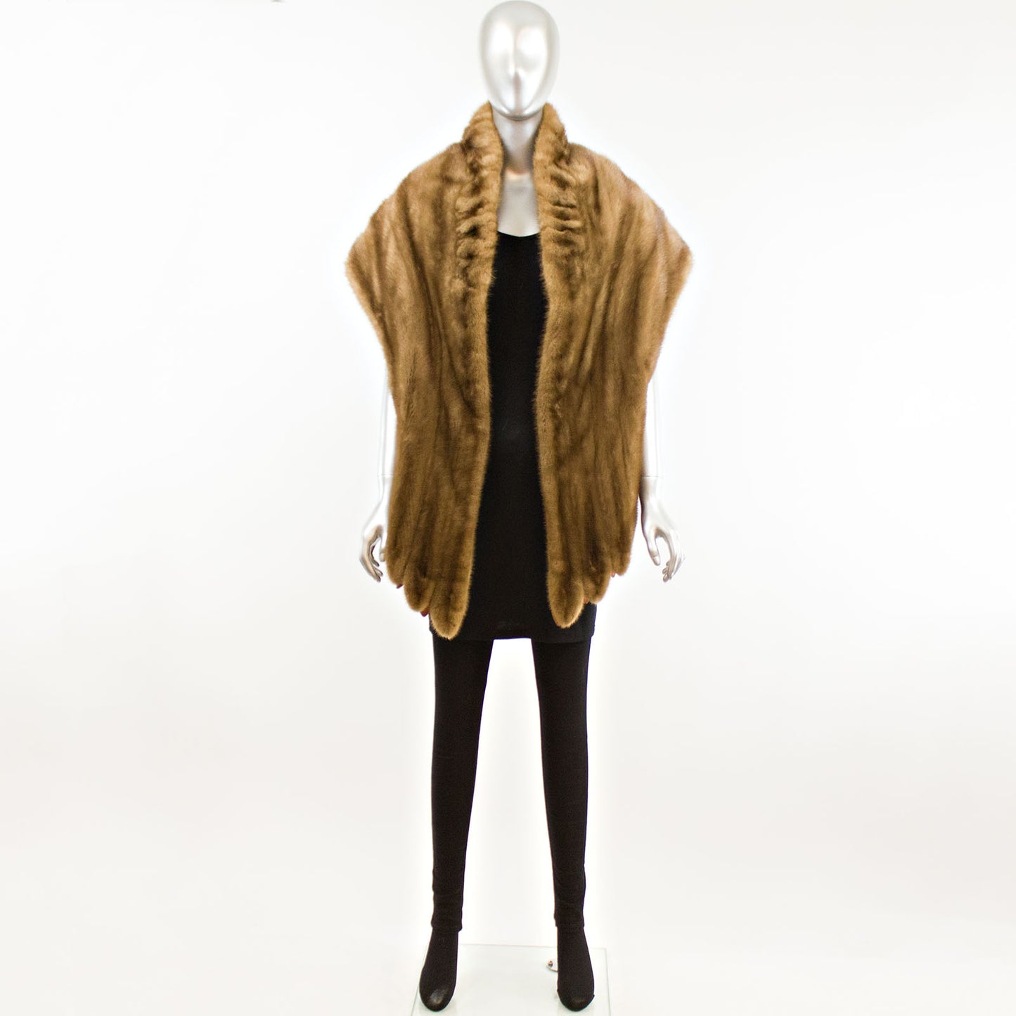 Mahogany Mink Stole- Free Size
