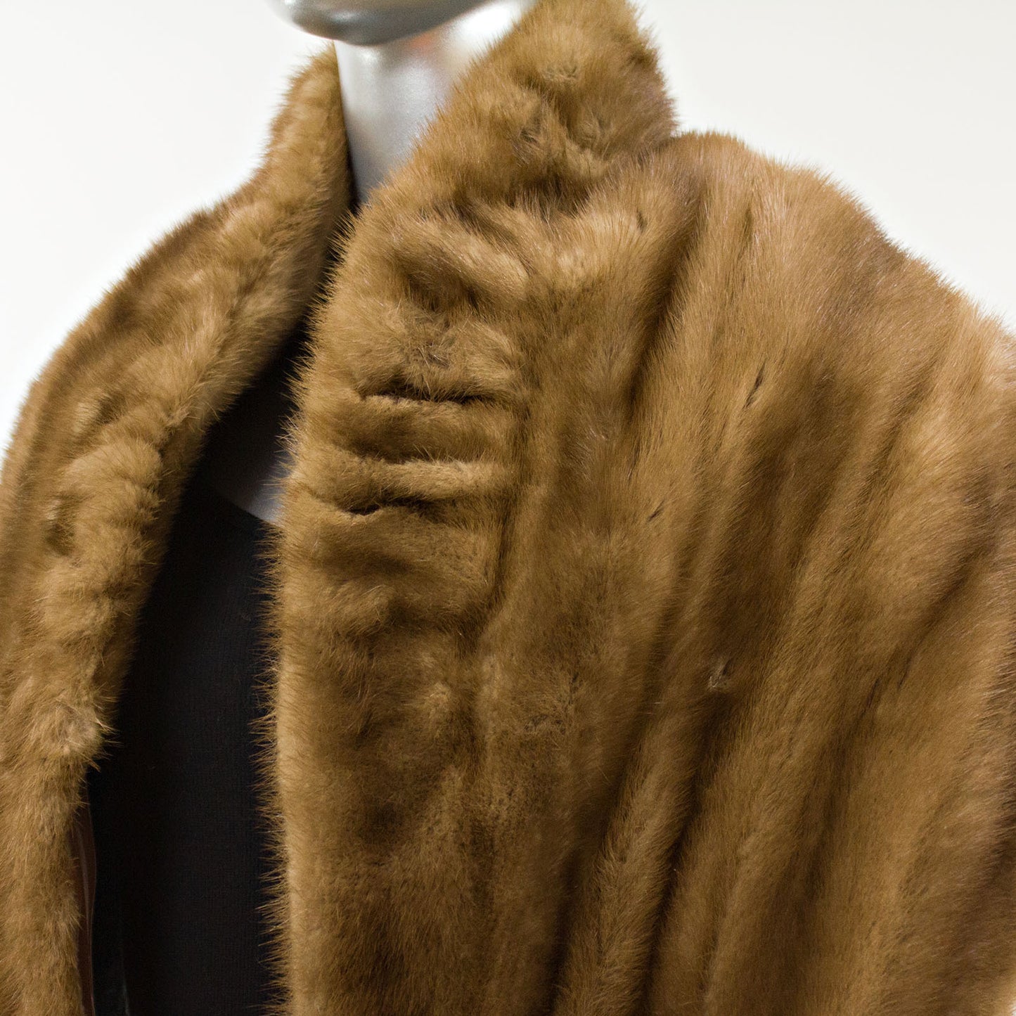 Mahogany Mink Stole- Free Size