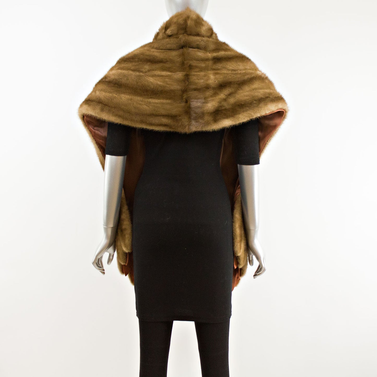 Mahogany Mink Stole- Free Size
