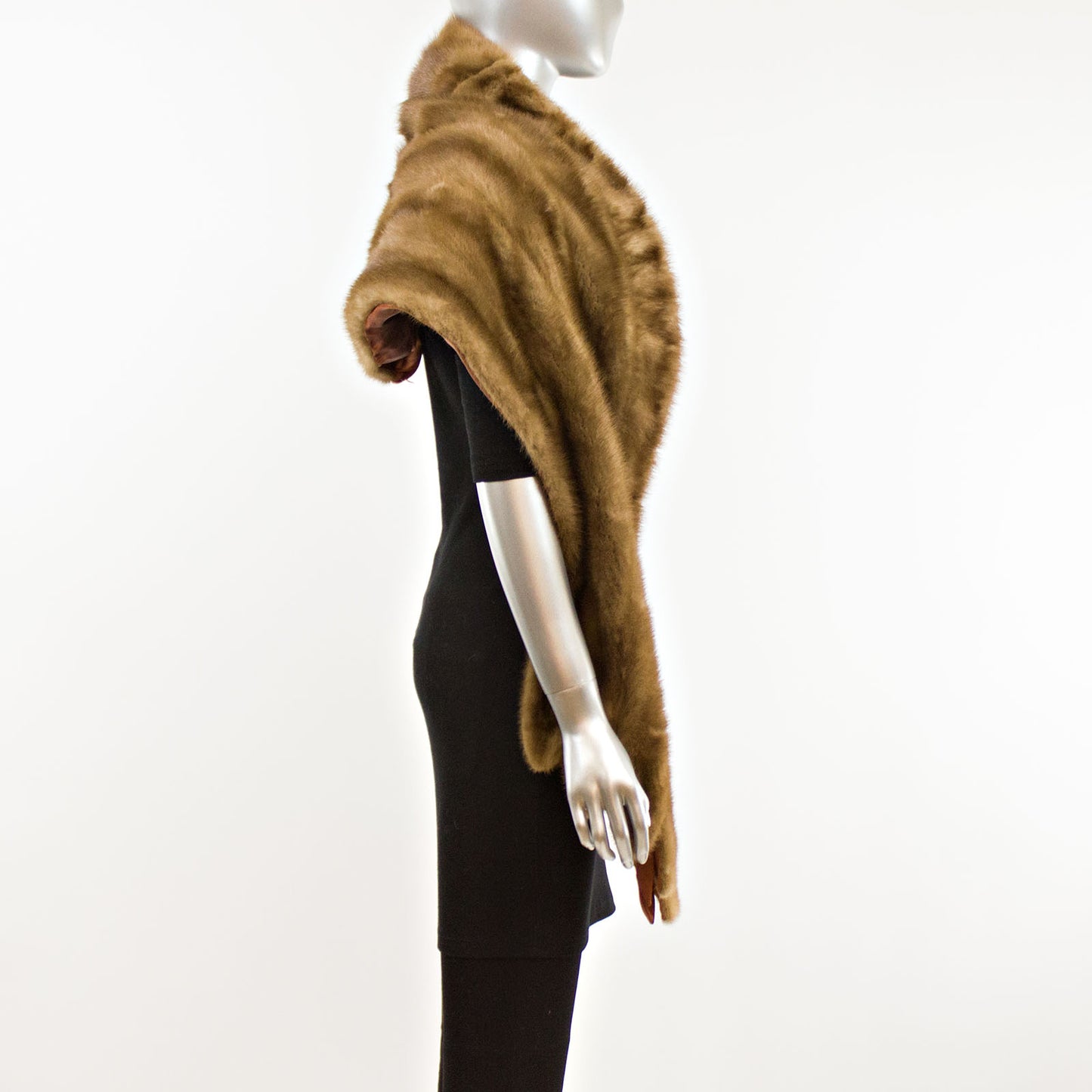Mahogany Mink Stole- Free Size