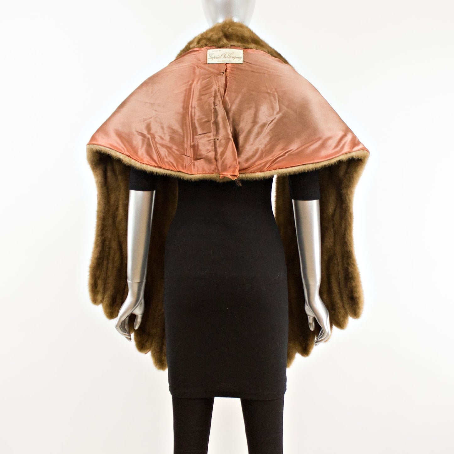 Mahogany Mink Stole- Free Size
