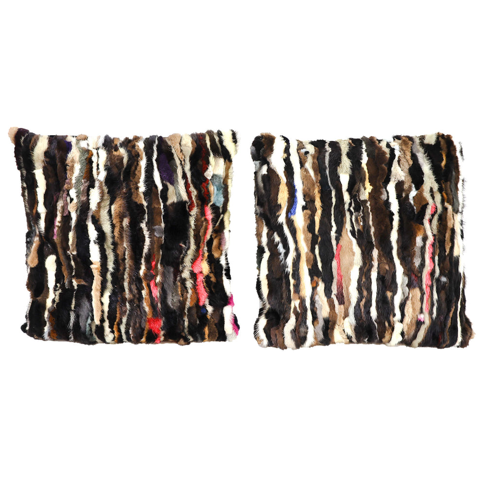 Matching 18x18 Multicolor Section Mink Pillowcases