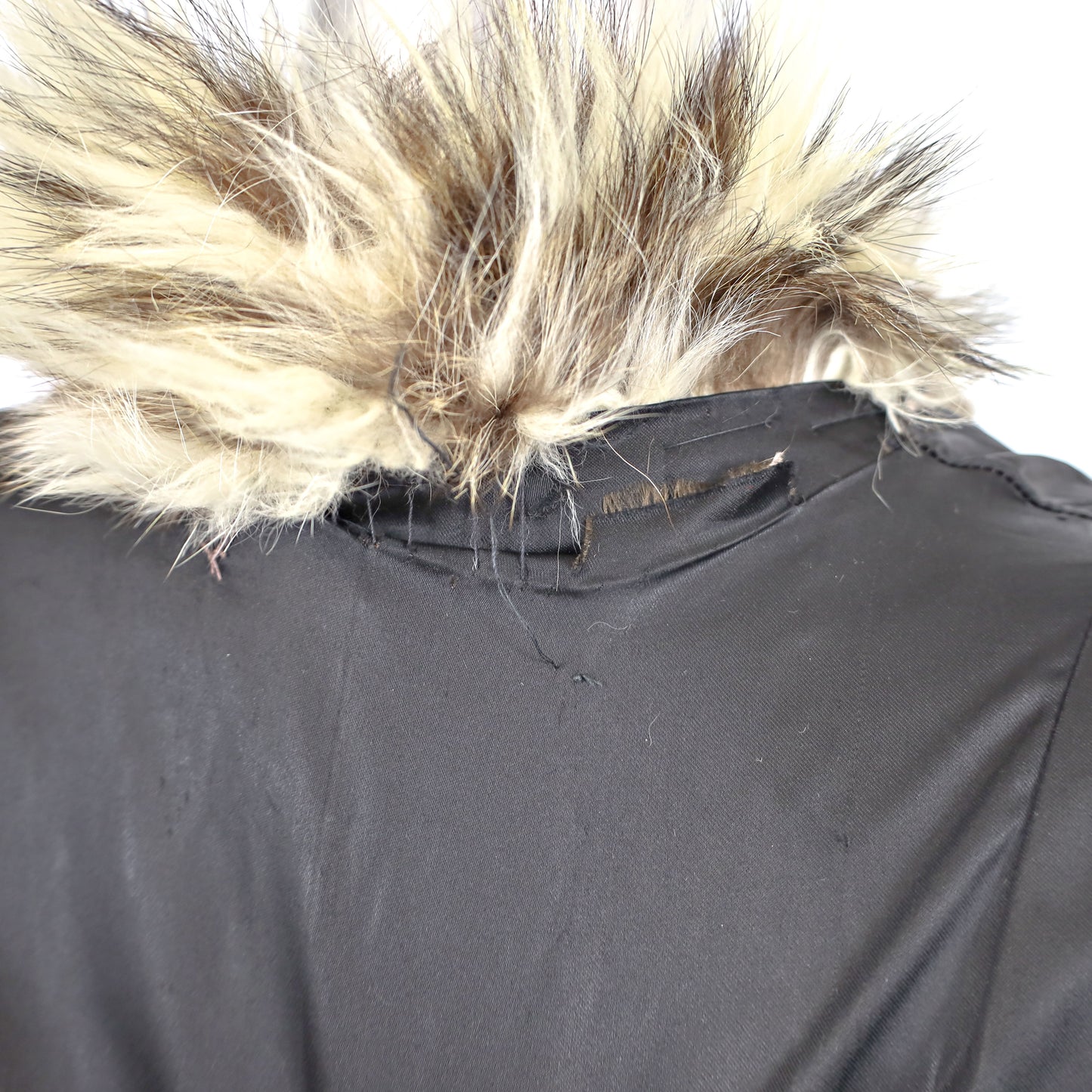 Raccoon Jacket with Fox Trim- Size M