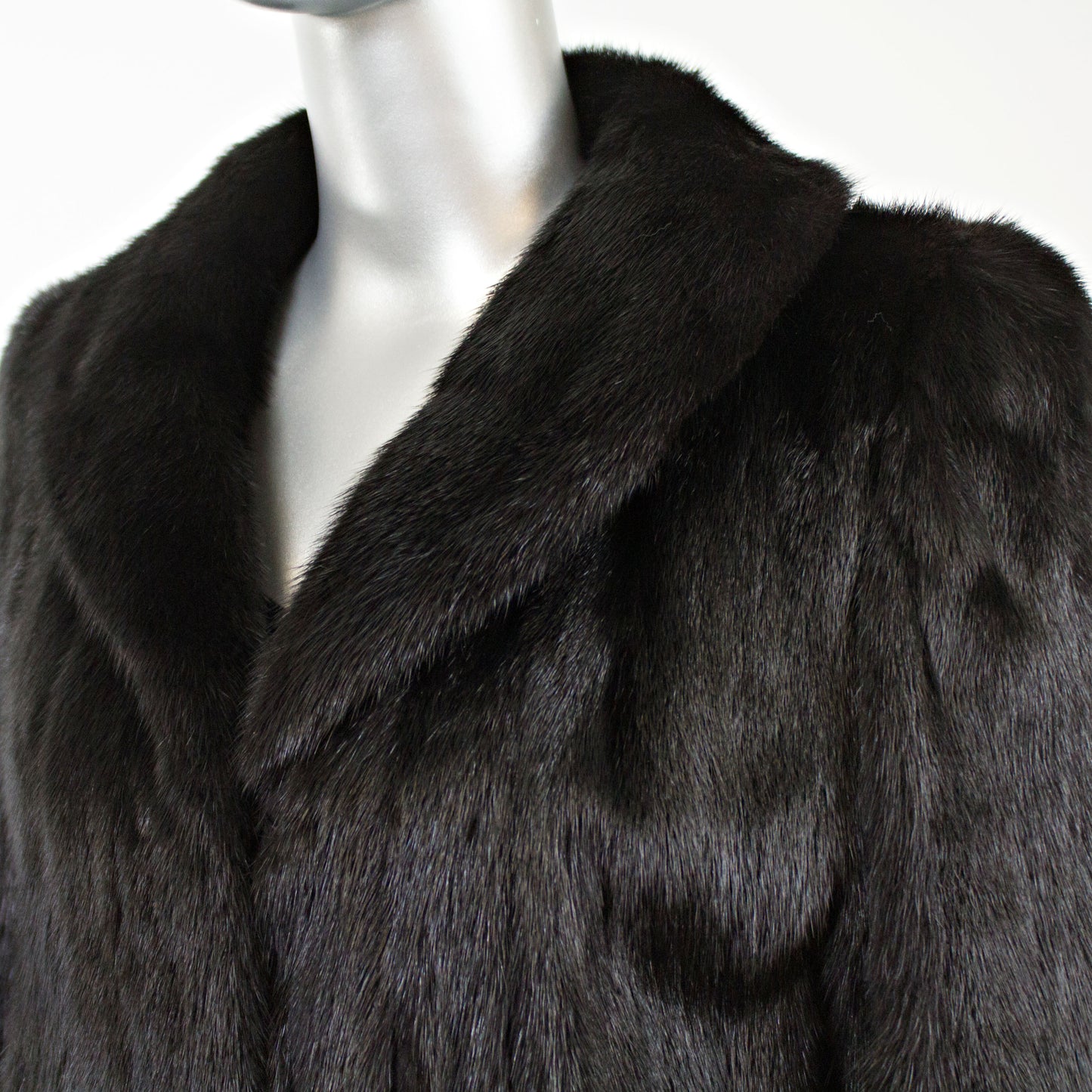 Black Mink Coat- Size M