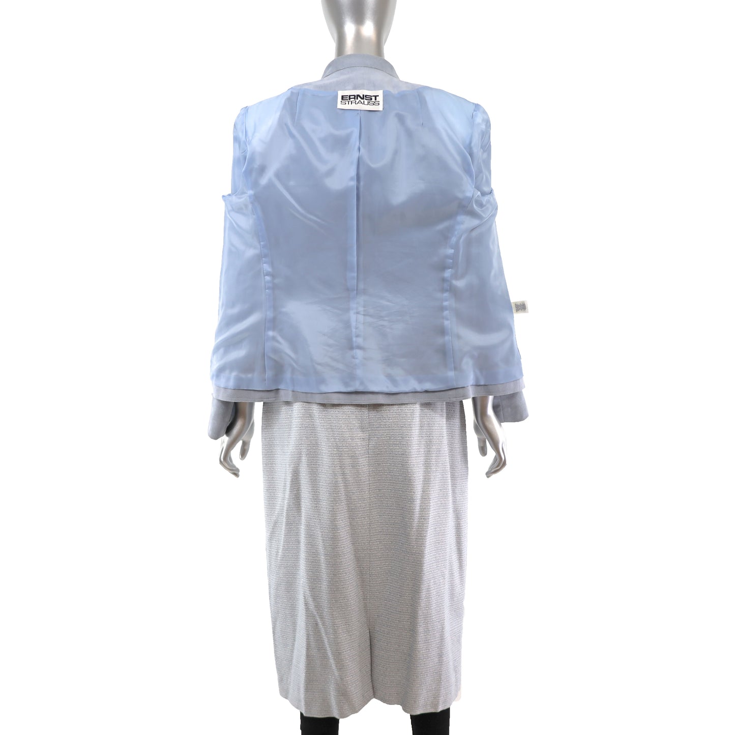 Sky Blue Suede Suit- Size S